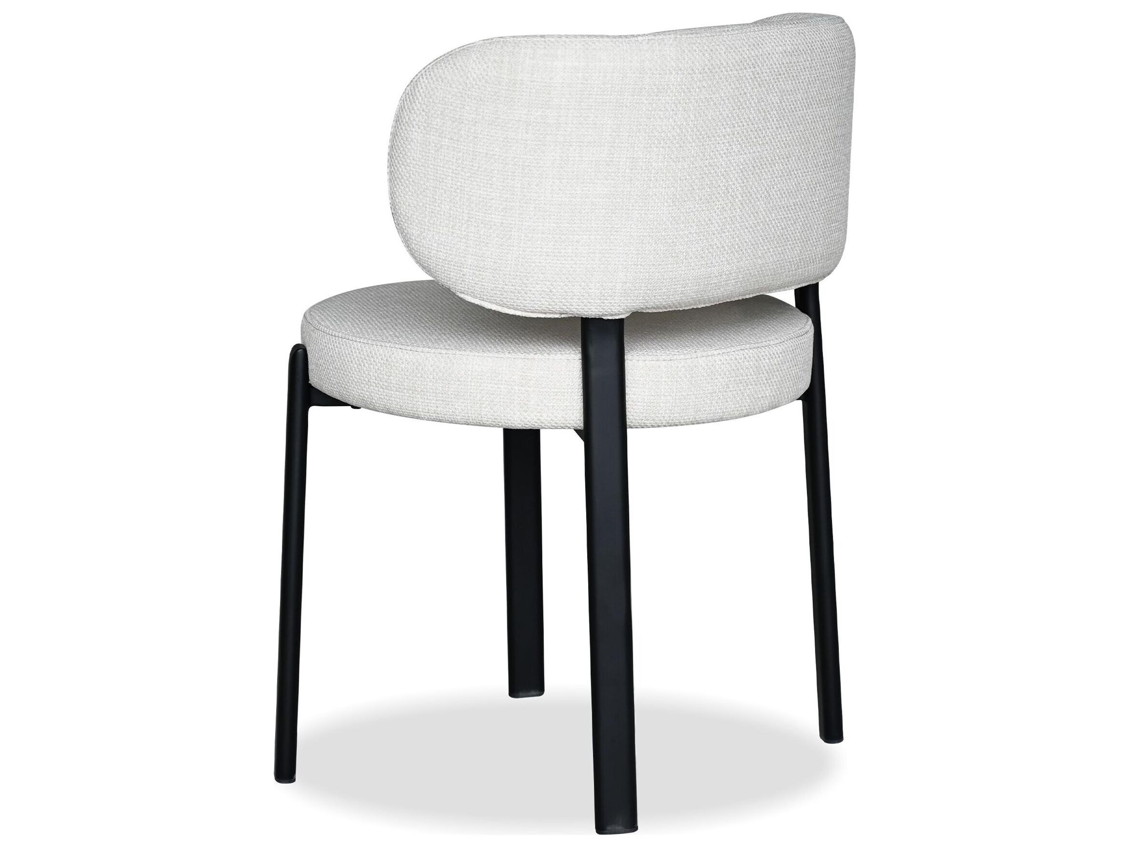 Mobital Lily Black Upholstered Armless Dining Chair