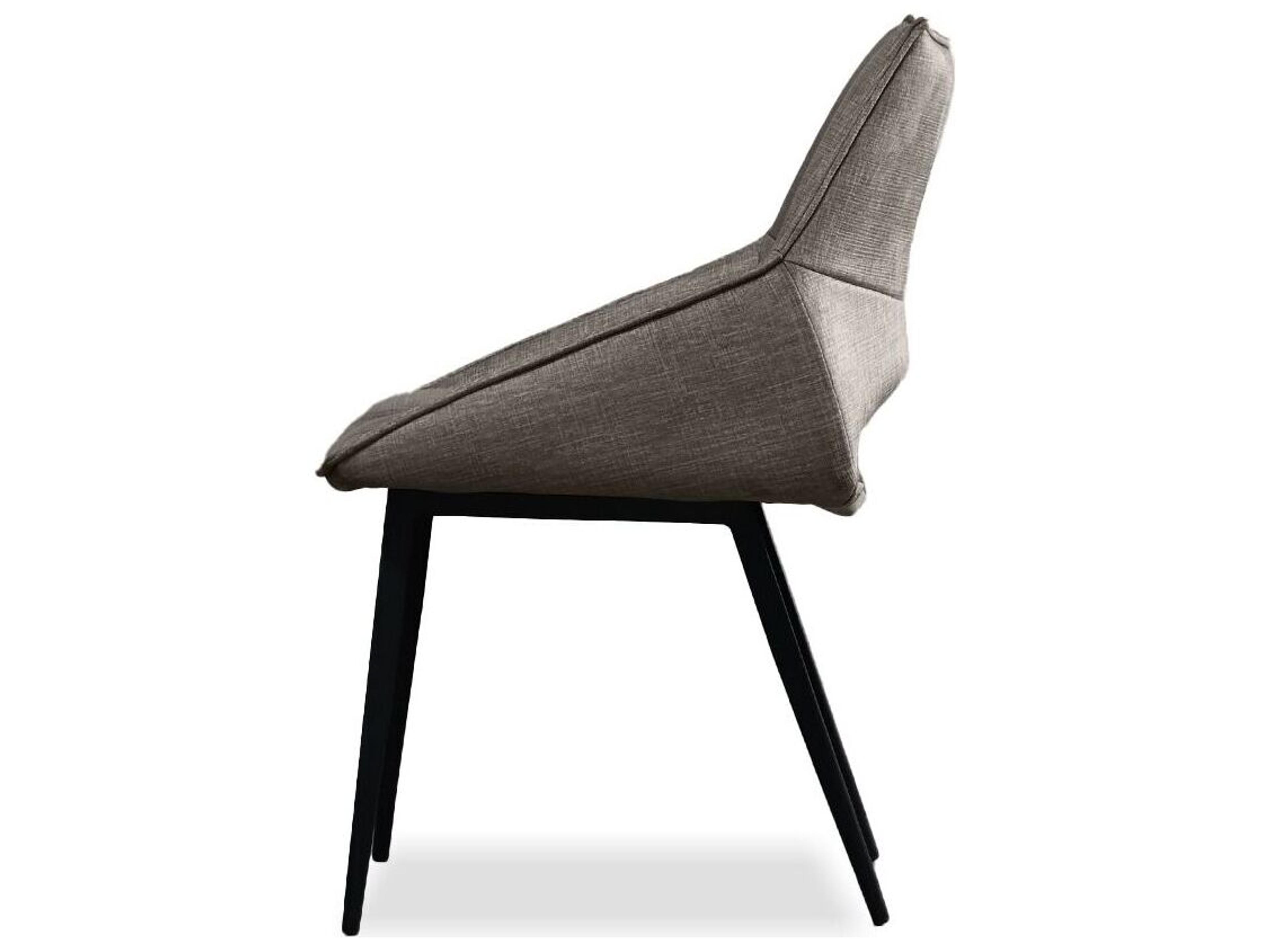 Mobital Nova Gray Upholstered Armless Dining Chair Set of 2