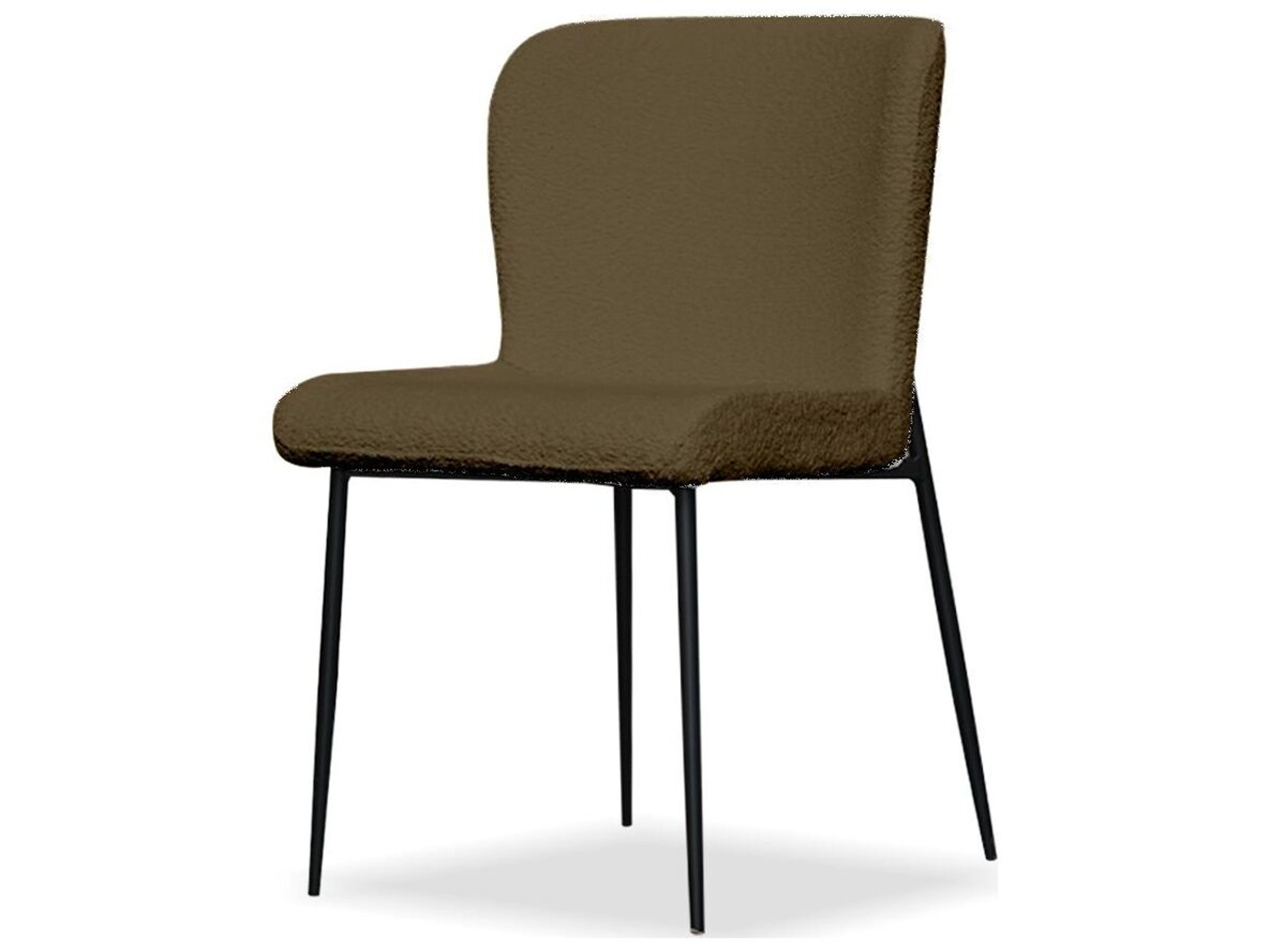 Reef Brown Faux Leather Armless Dining Chair
