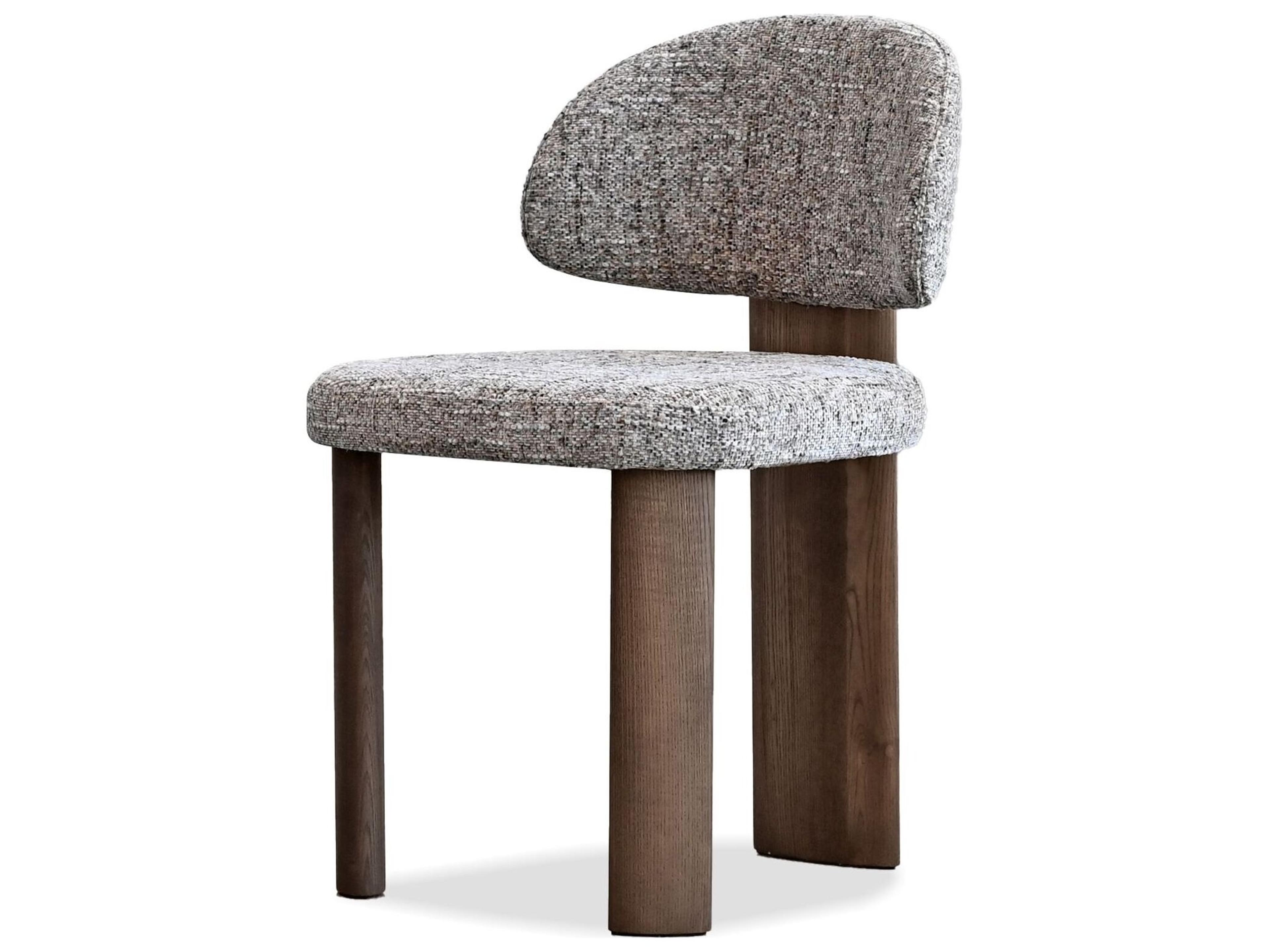 Mobital Sake Plywood Brown Upholstered Armless Dining Chair Set of 2