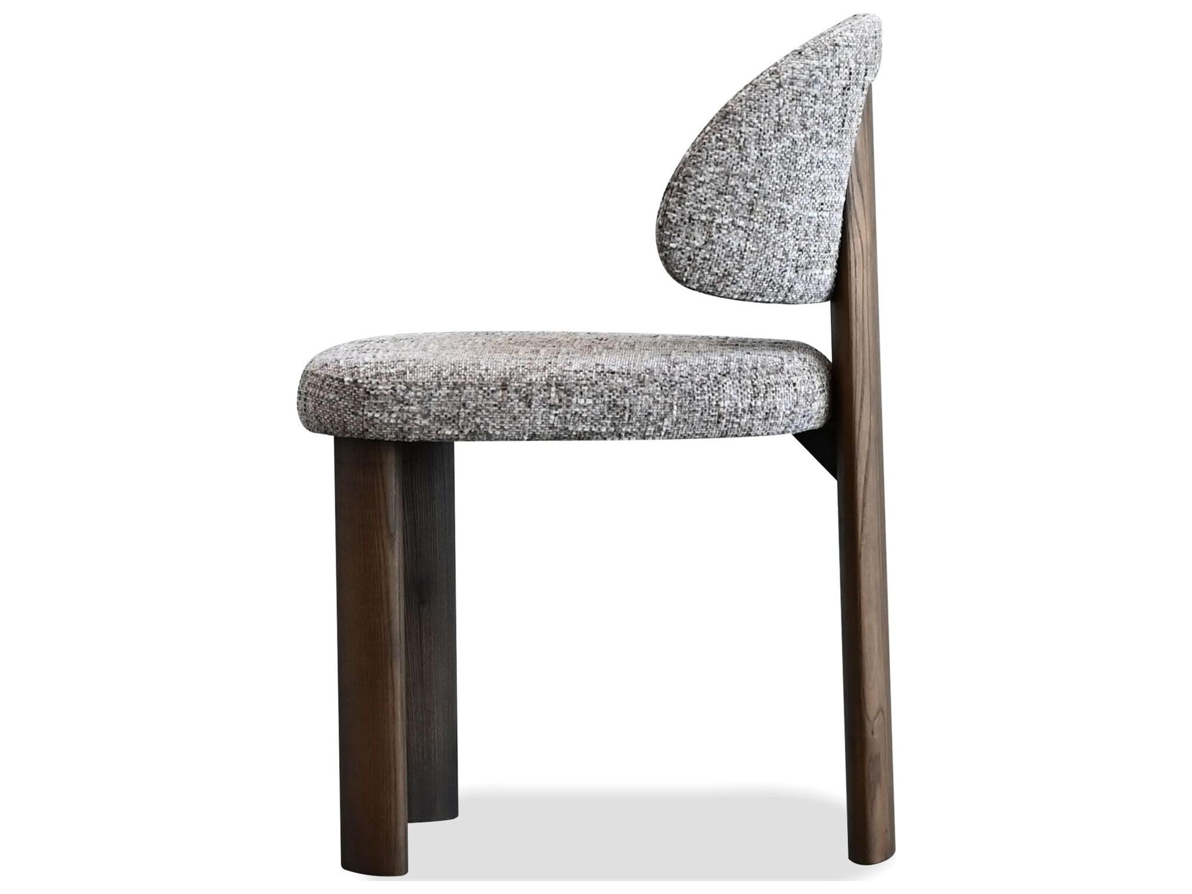 Mobital Sake Plywood Brown Upholstered Armless Dining Chair Set of 2