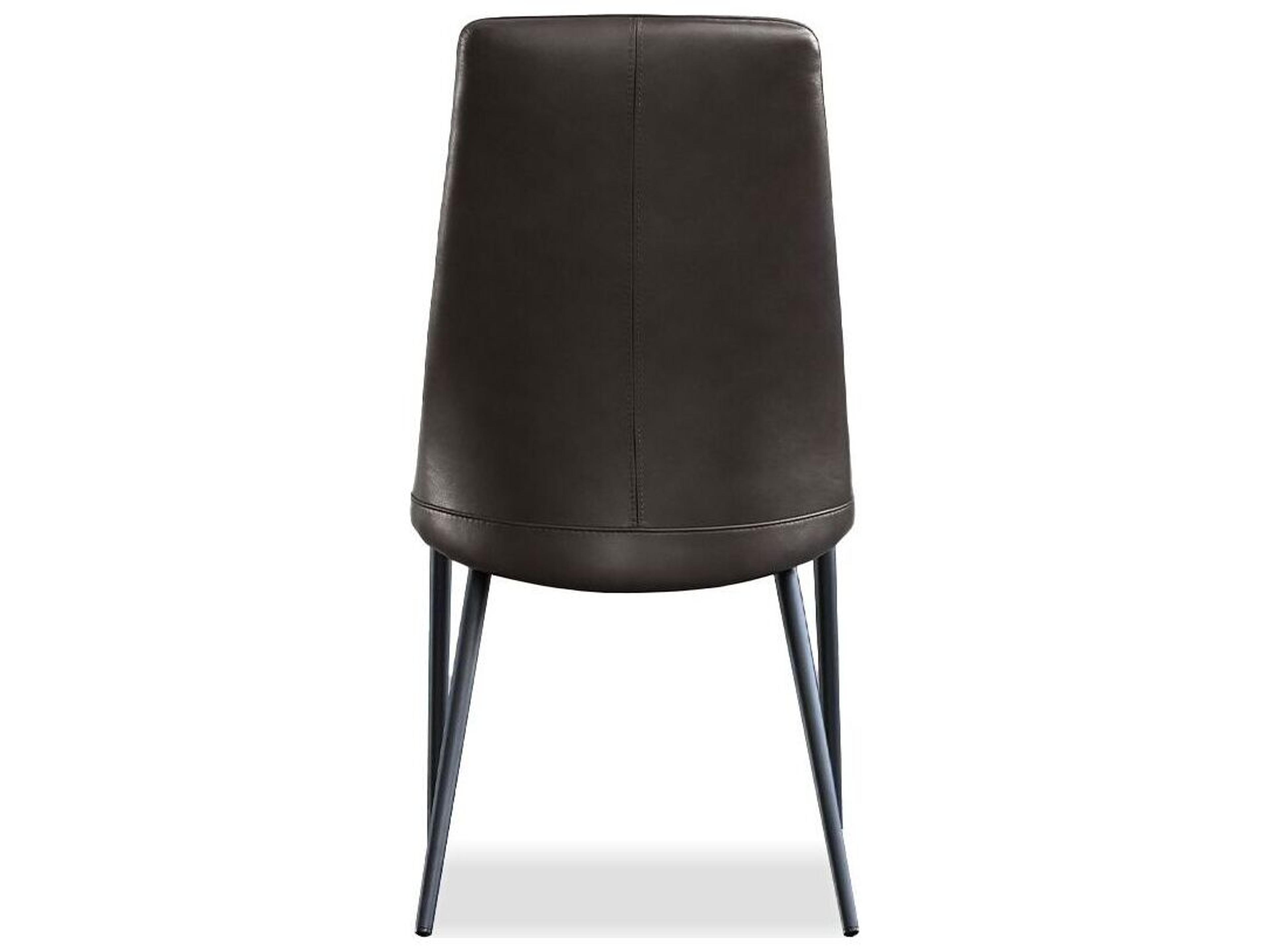 Mobital Savoir Brown Leather Armless Dining Chair