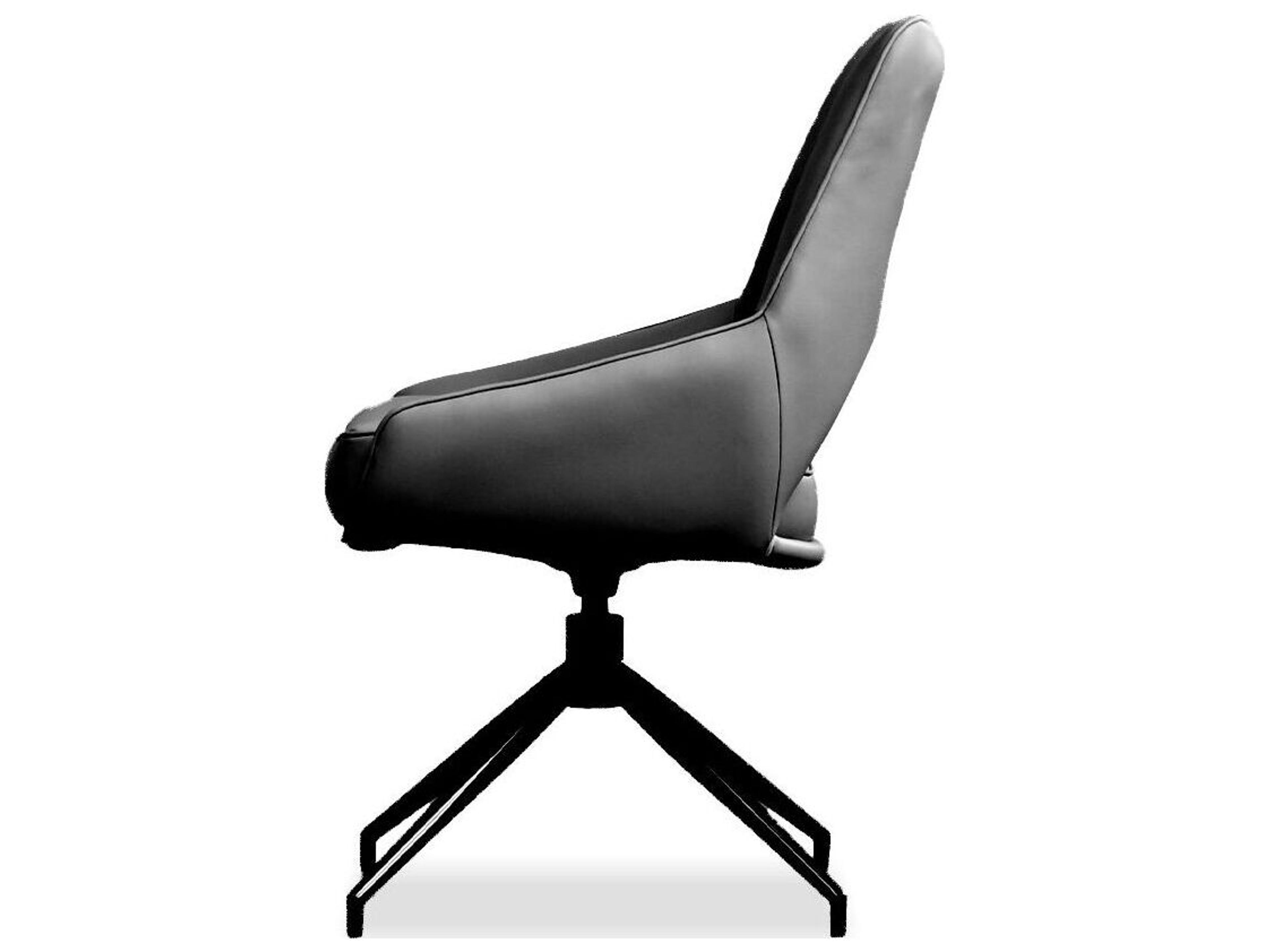 Mobital Sofia Black Faux Leather Arm Dining Chair