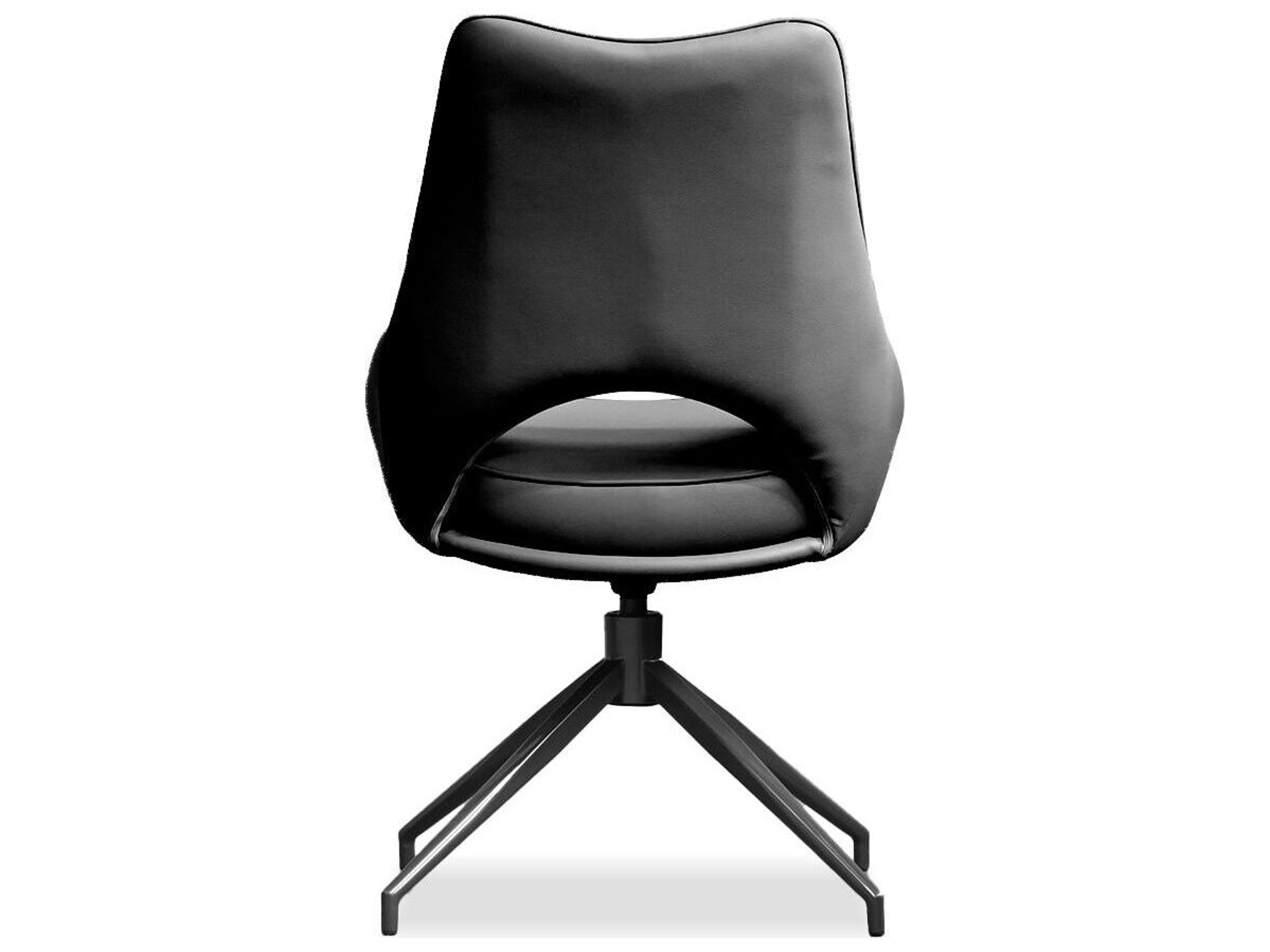 Mobital Sofia Black Faux Leather Arm Dining Chair