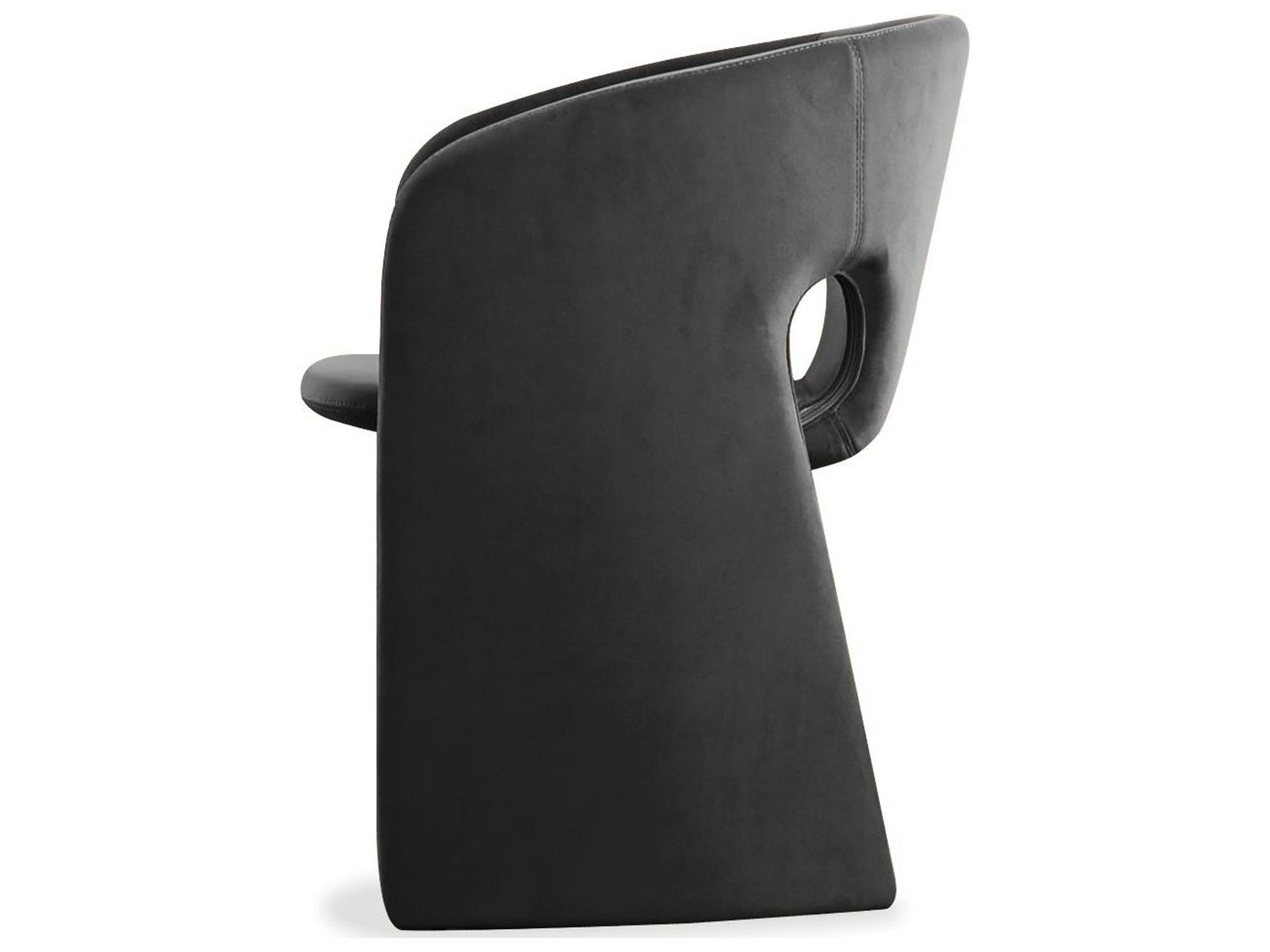 Mobital Vera Black Upholstered Arm Dining Chair