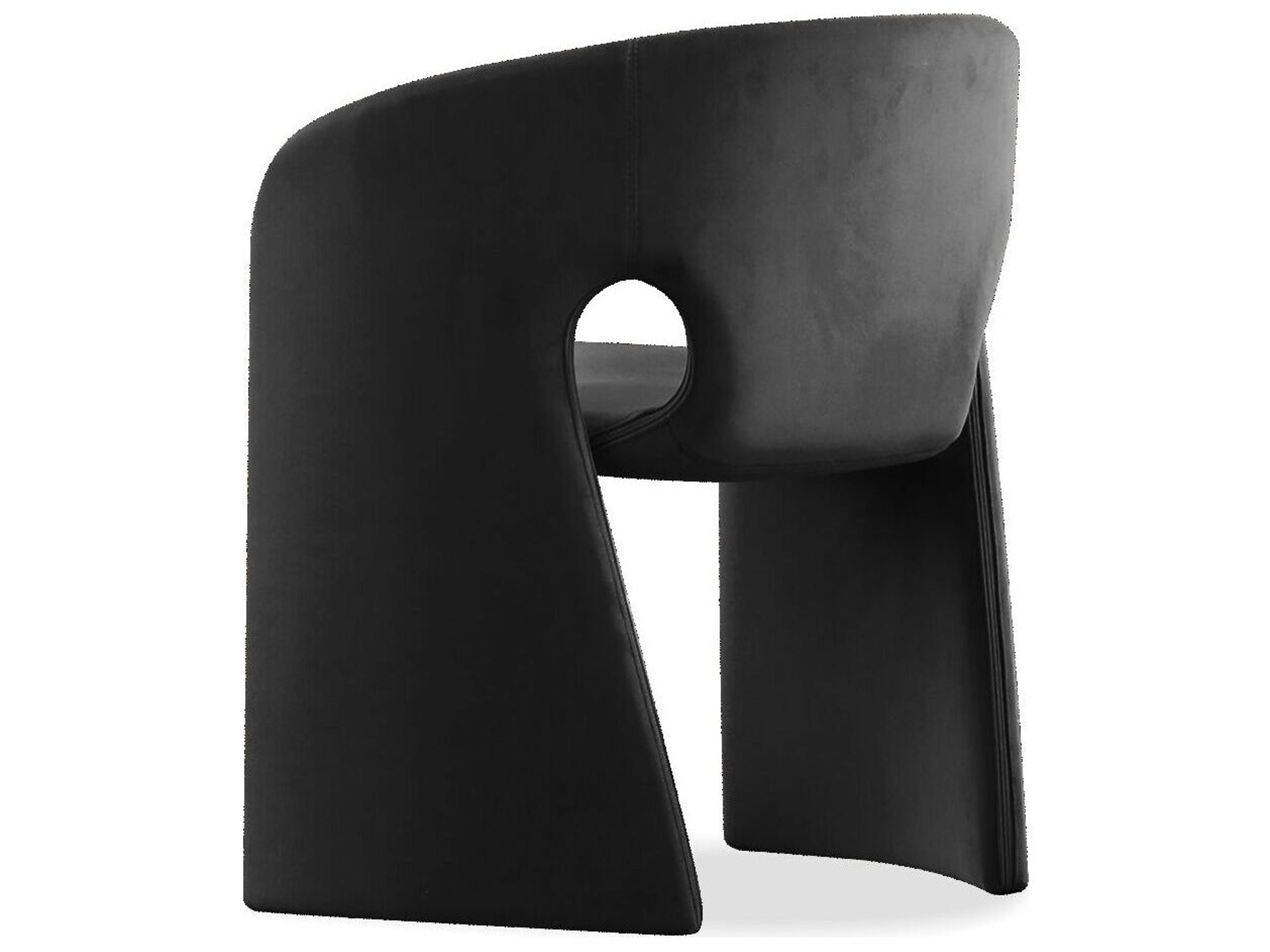 Mobital Vera Black Upholstered Arm Dining Chair