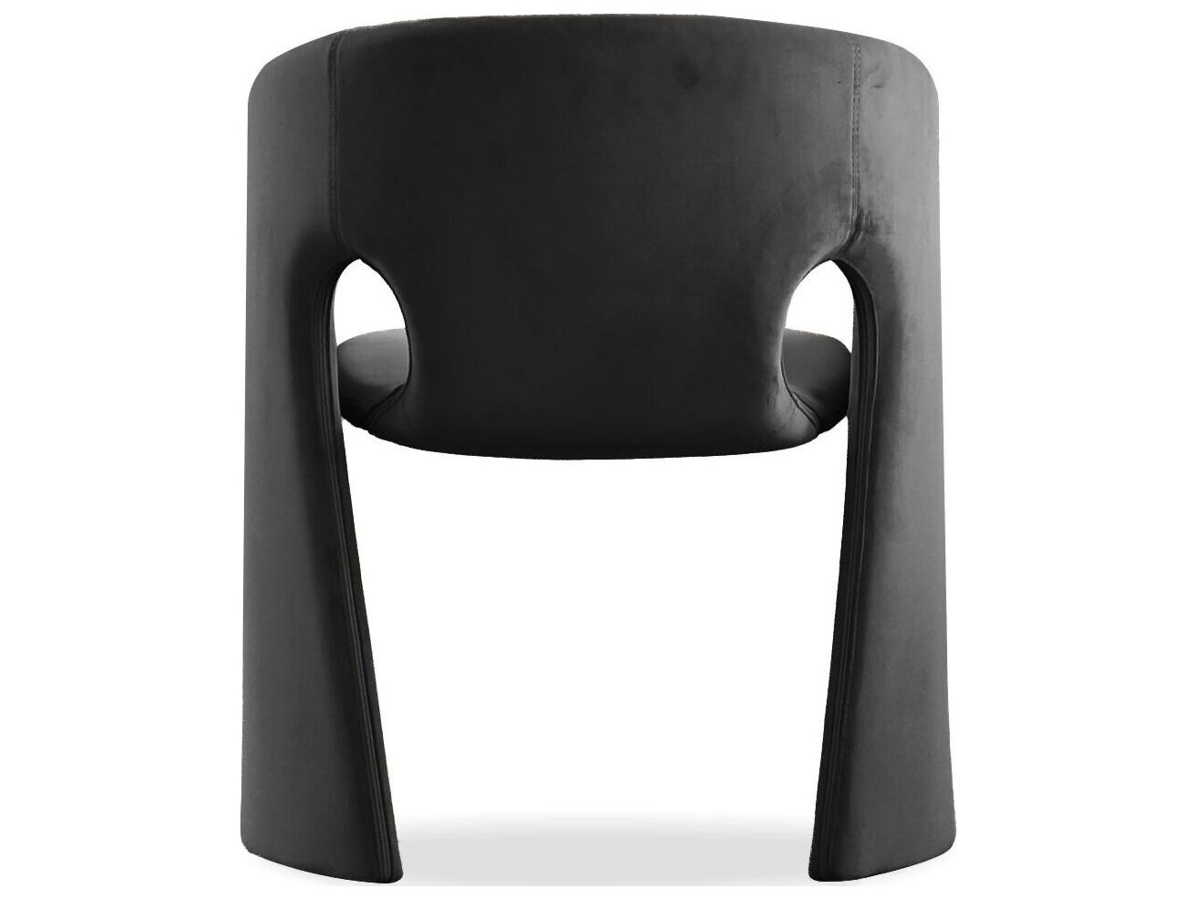 Mobital Vera Black Upholstered Arm Dining Chair