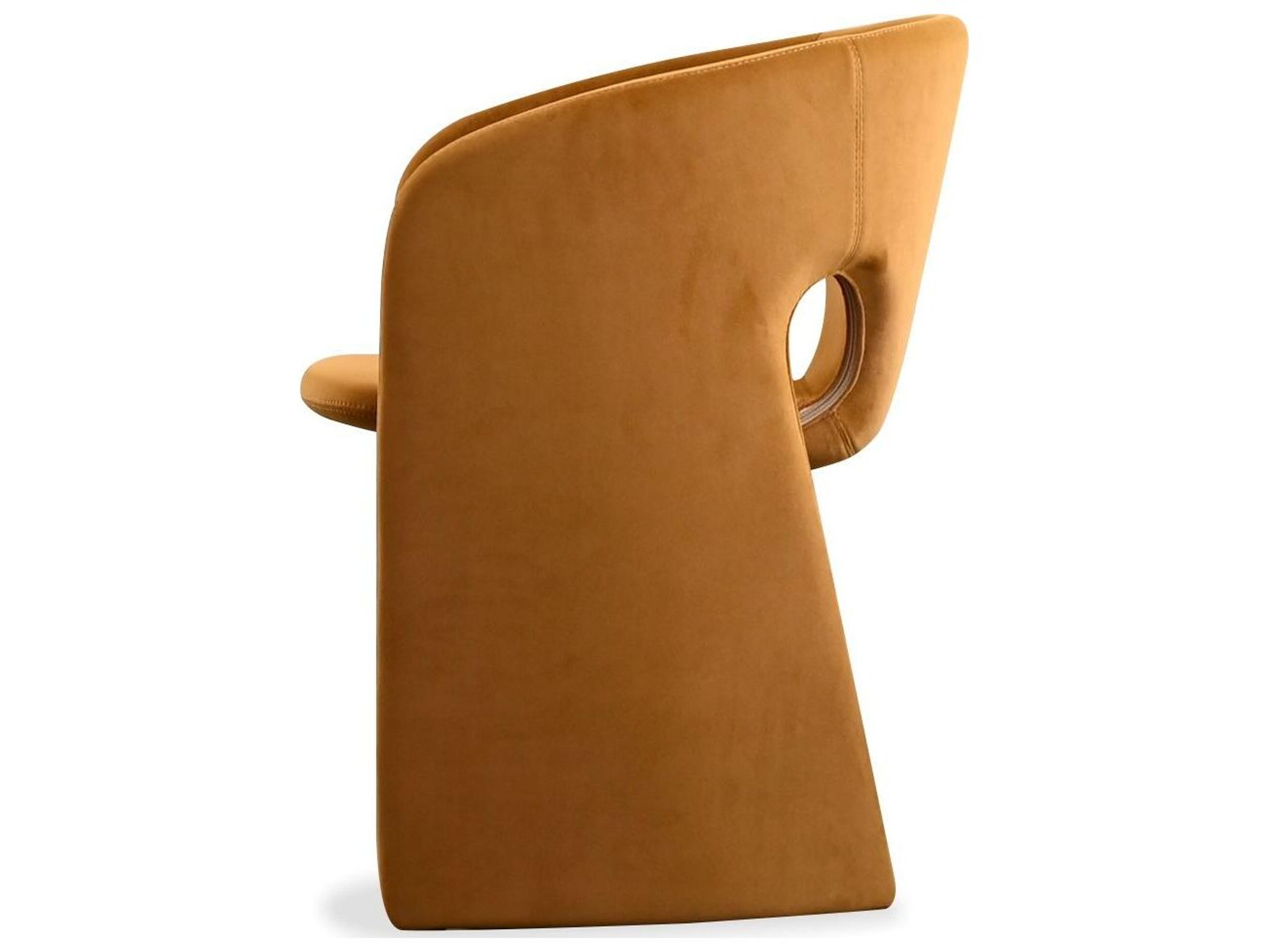 Mobital Vera Brown Upholstered Arm Dining Chair