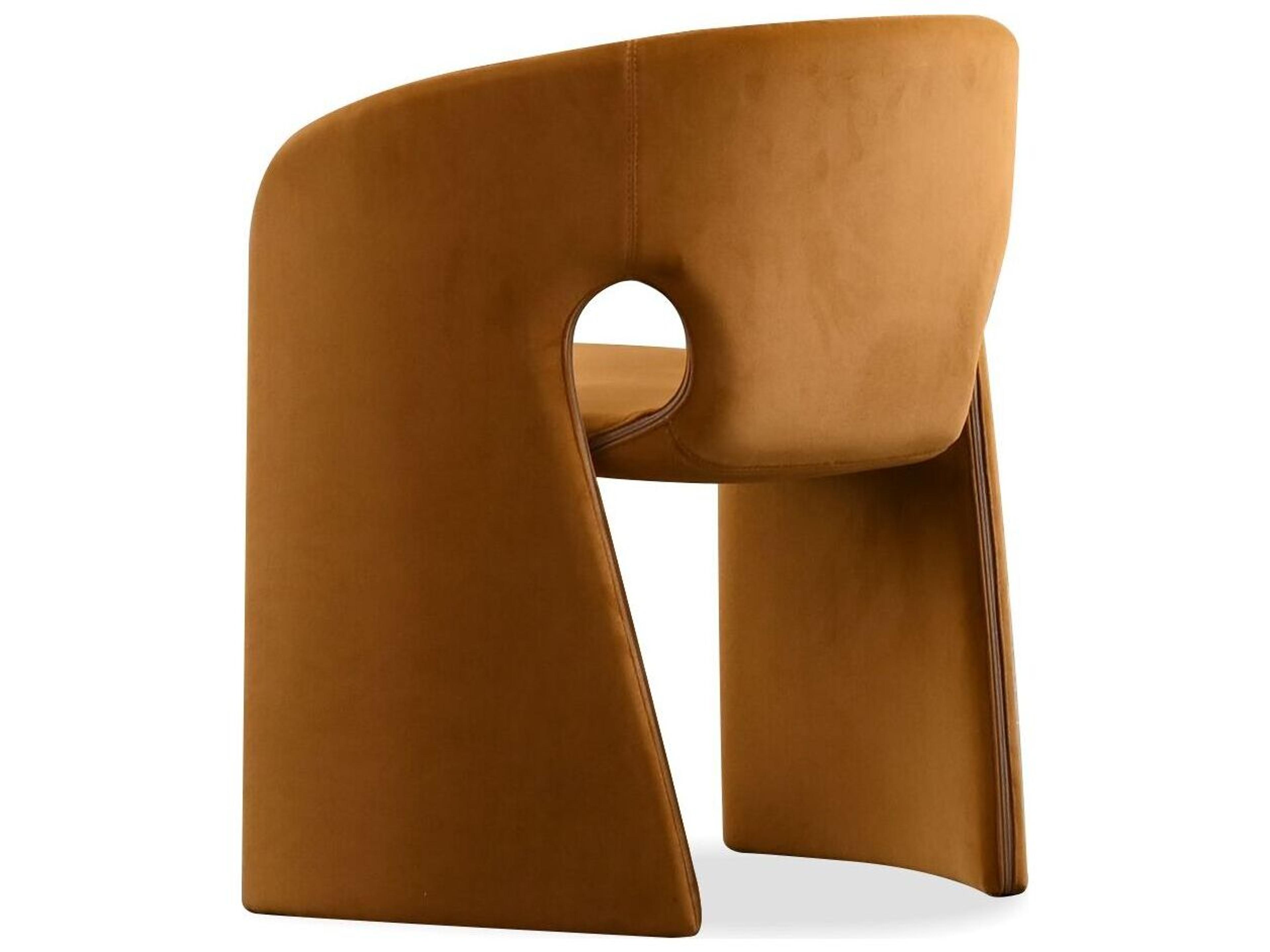 Mobital Vera Brown Upholstered Arm Dining Chair