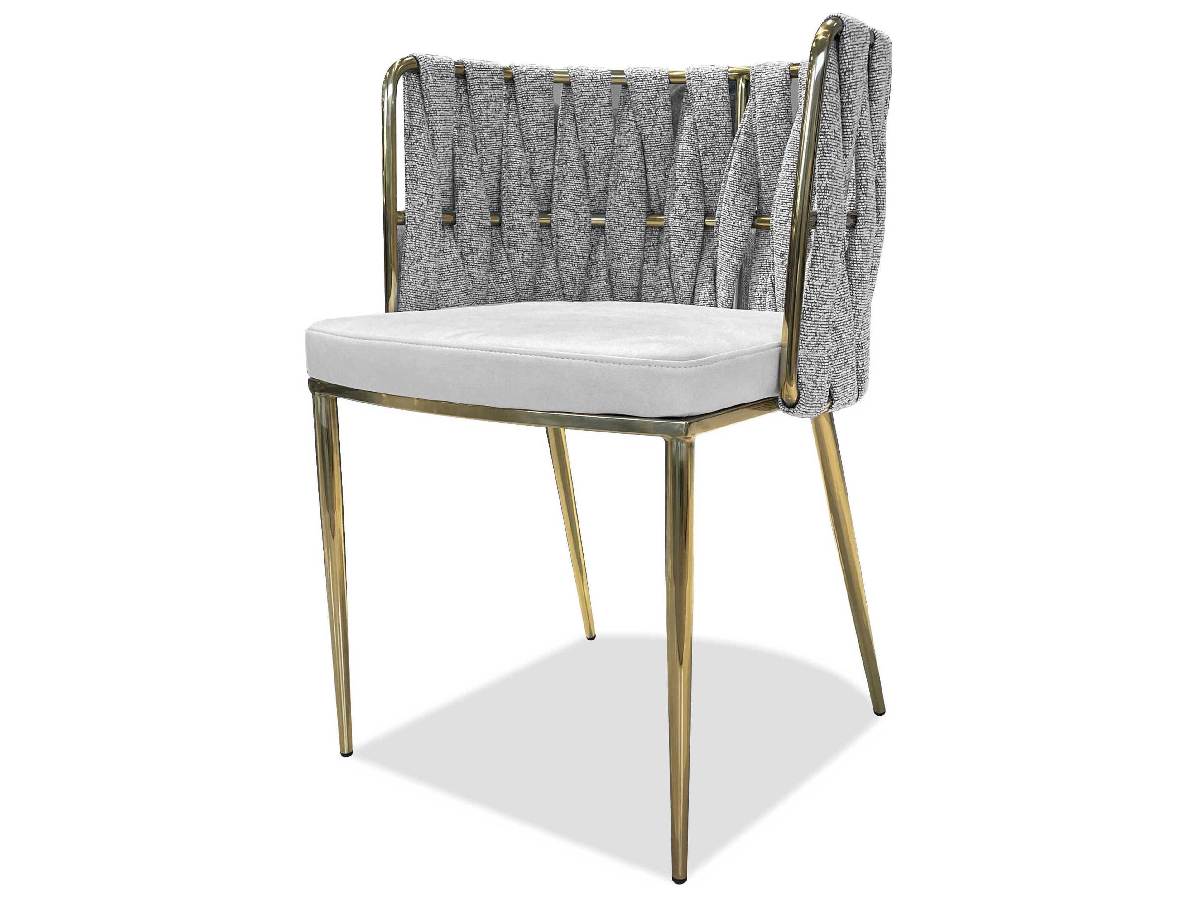 Weaver Gold Upholstered Arm Dining Chair