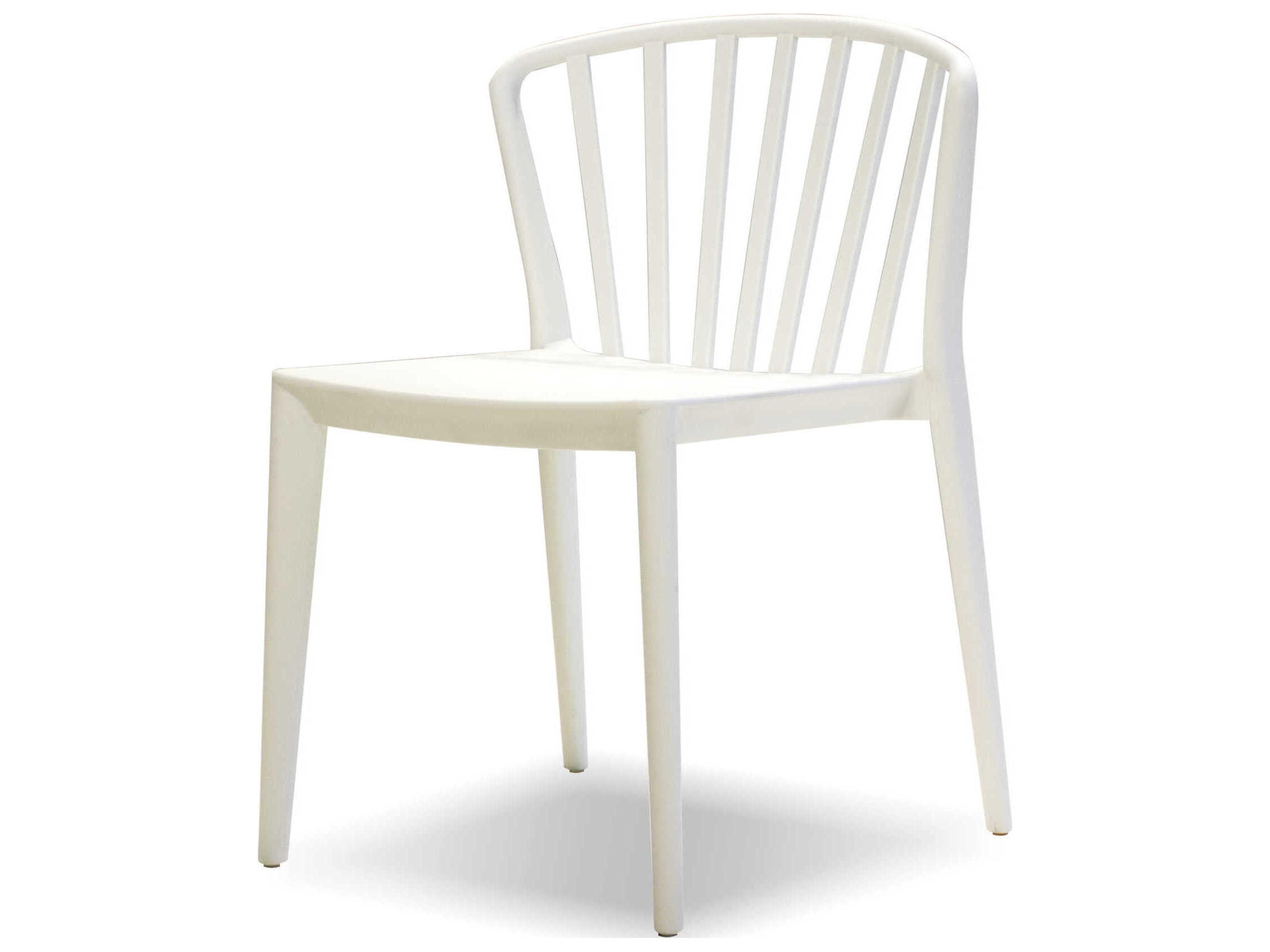 Windsor White Armless Dining Chair
