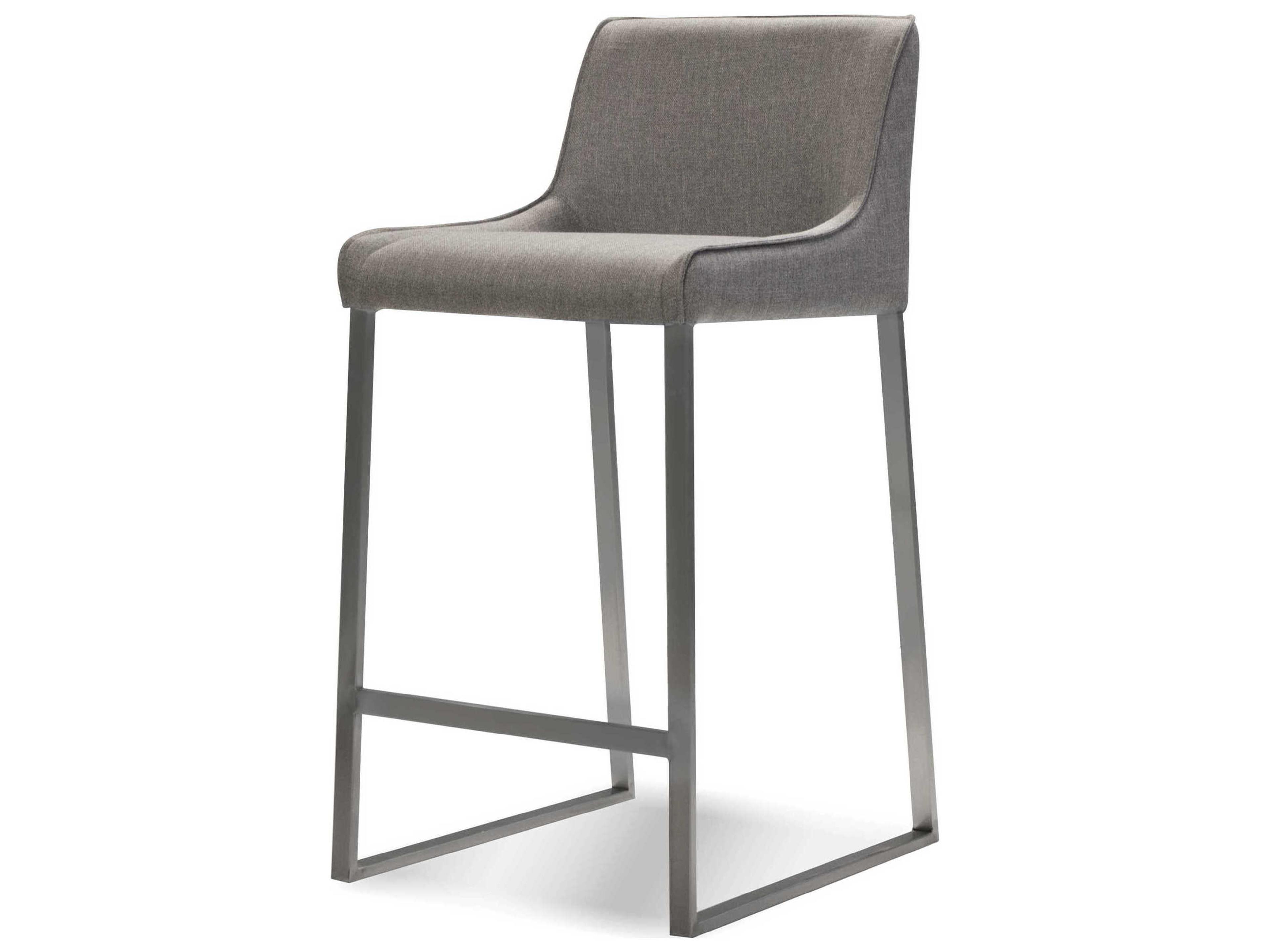 Bennett Light Grey Upholstered Counter Stool