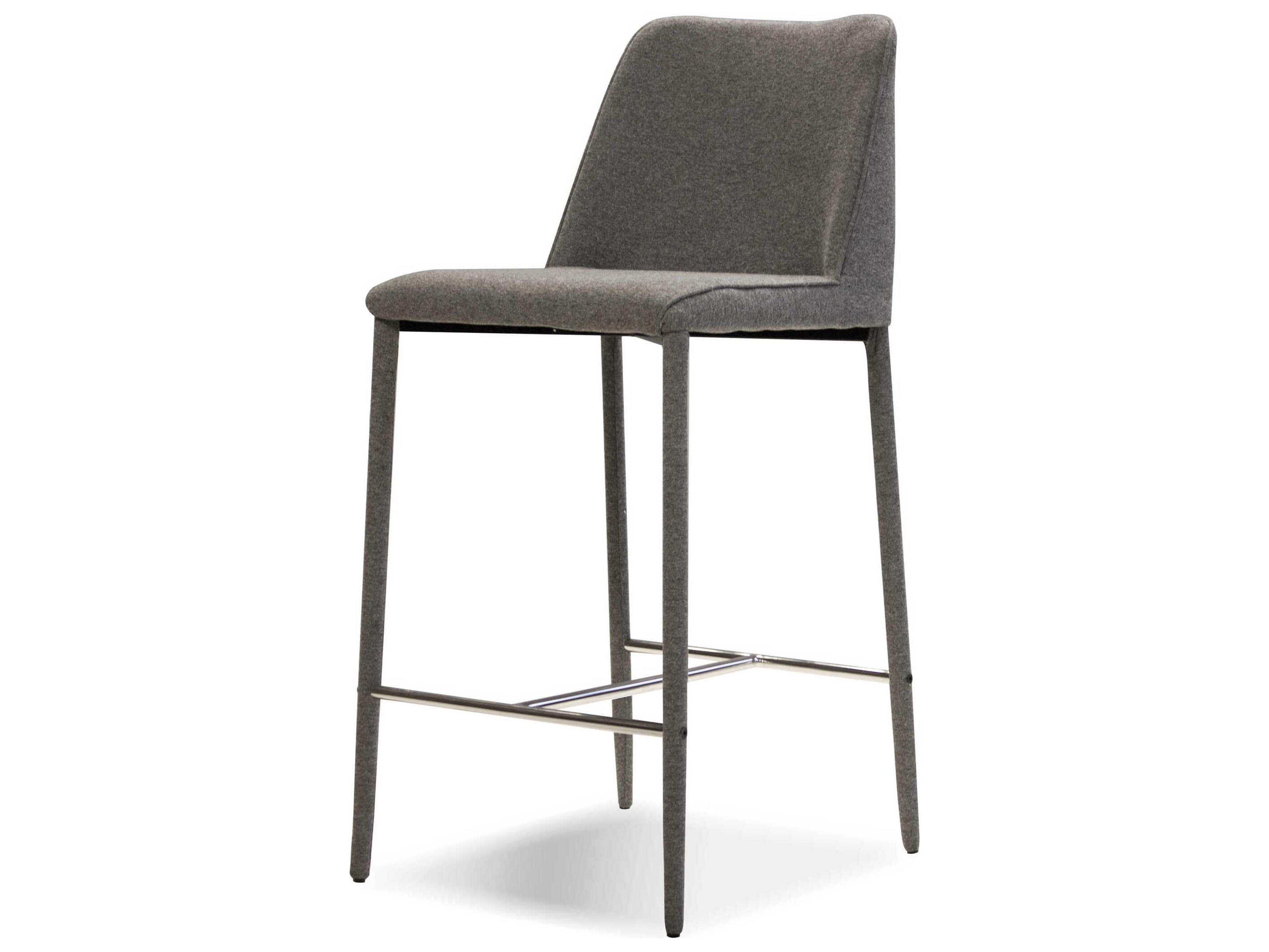 Billings Upholstered Dark Grey Counter Stool