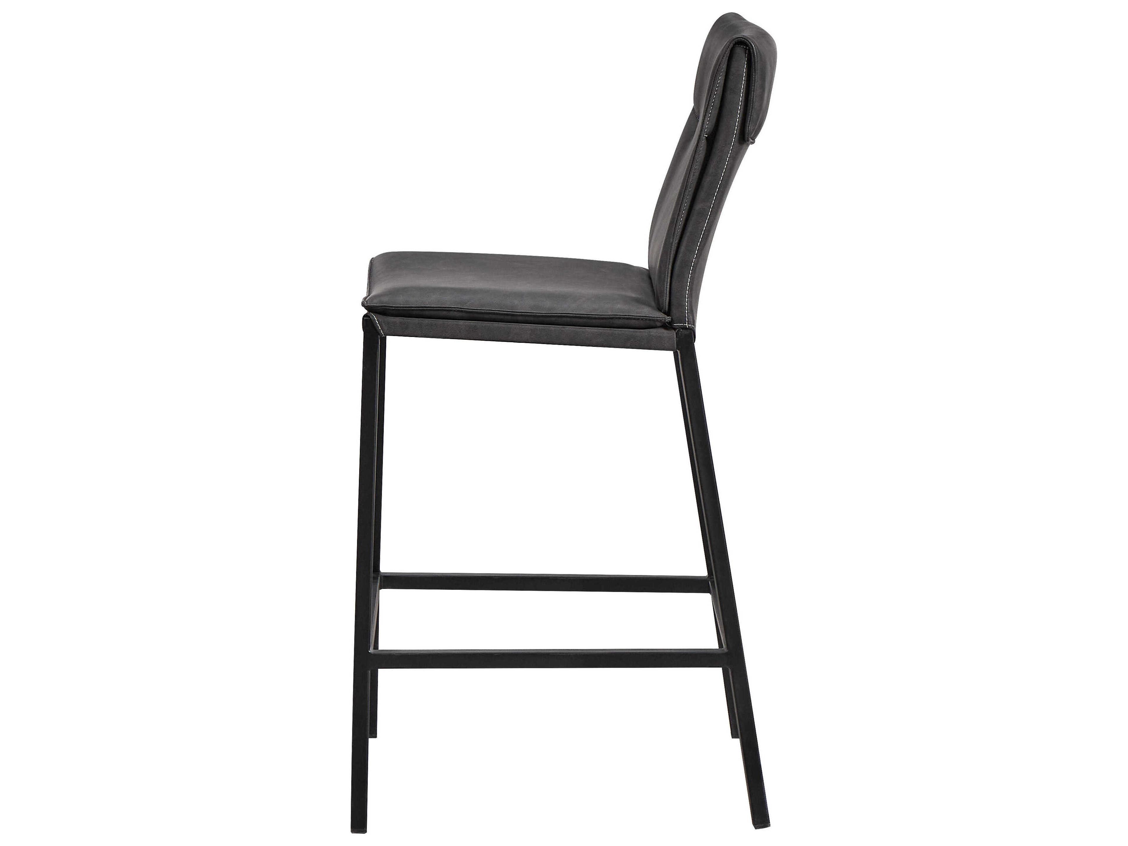 Mobital Harris Leather Grey Bar Stool