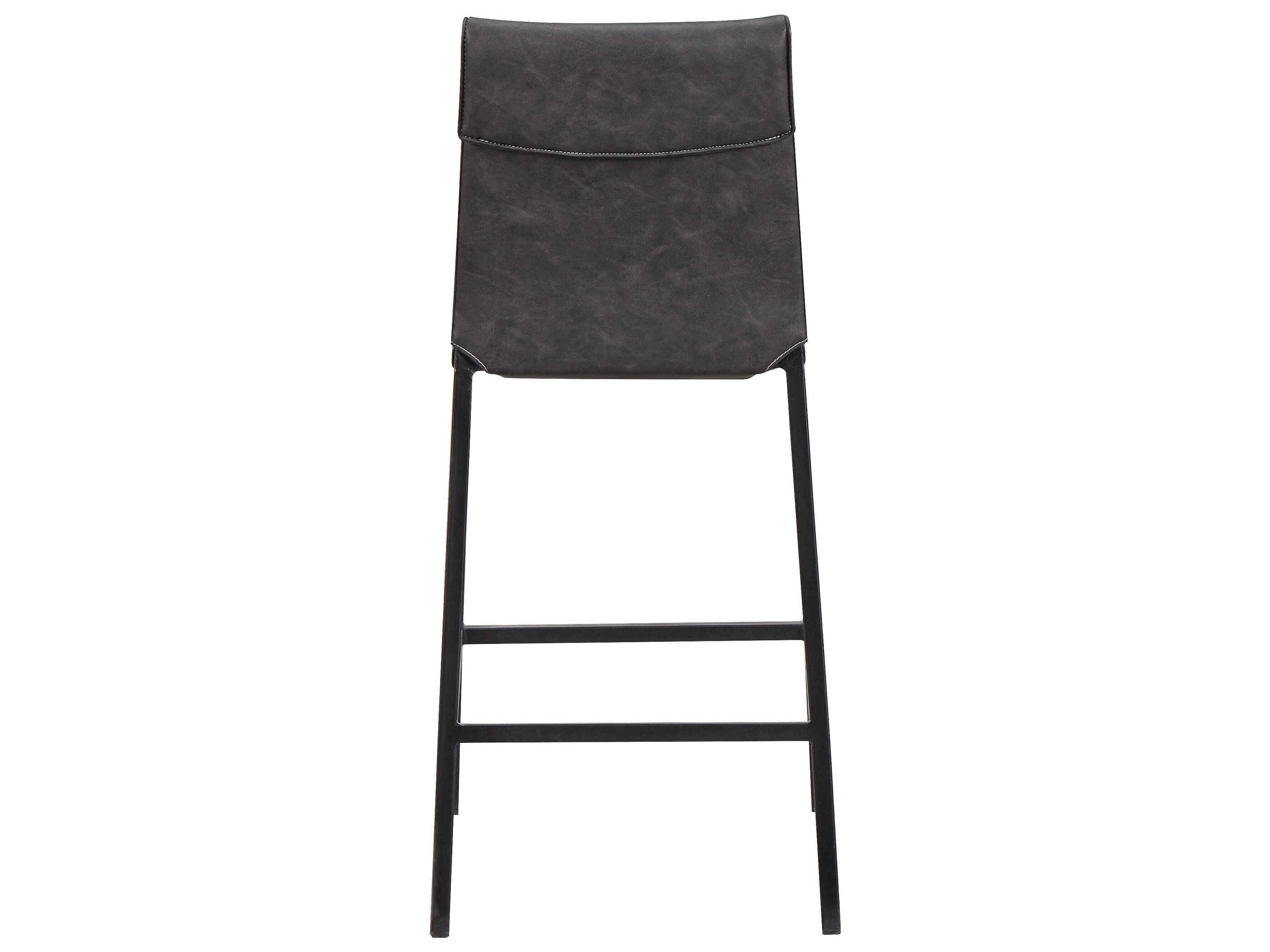 Mobital Harris Leather Grey Bar Stool