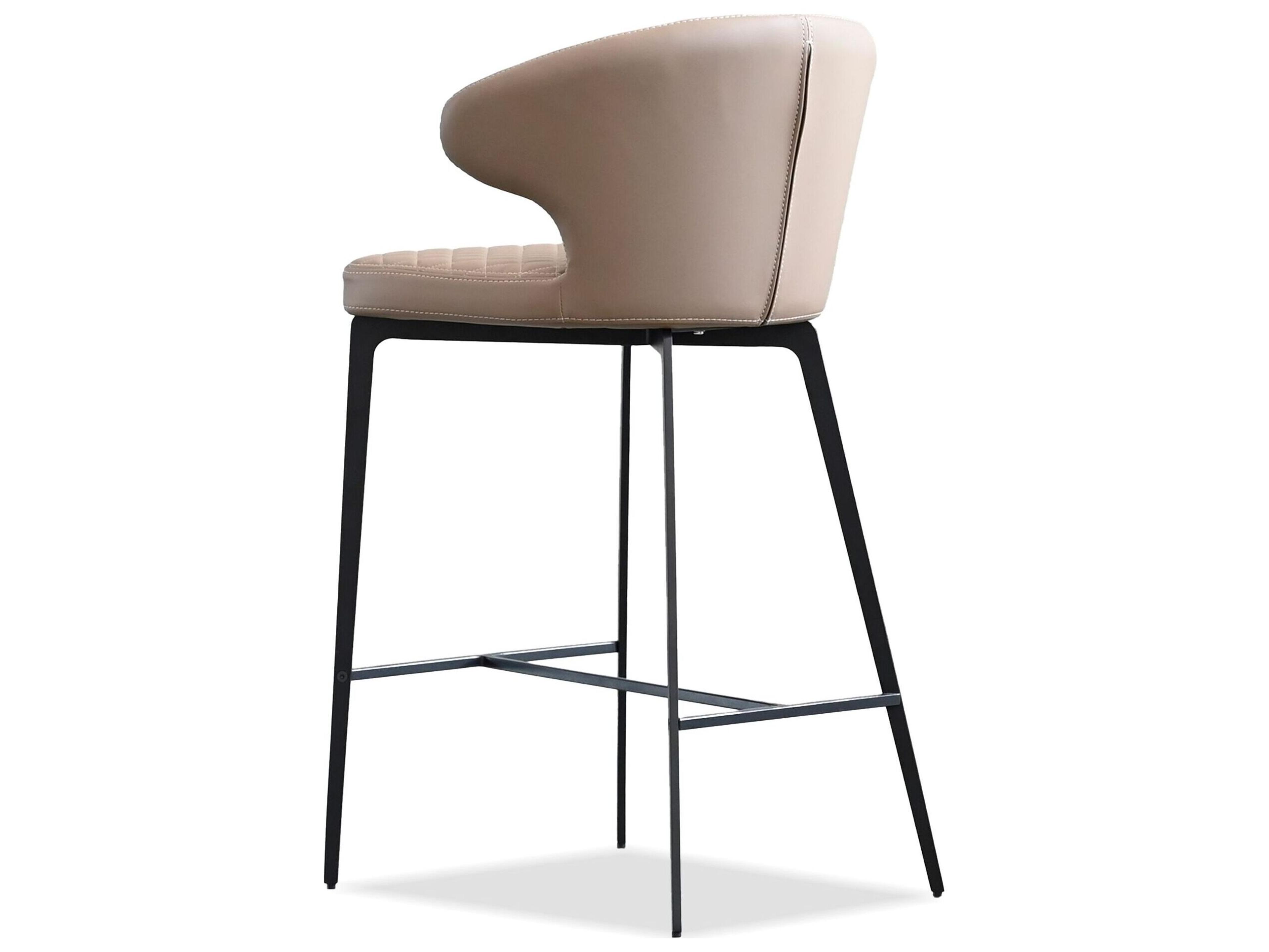 Mobital Hug Russet Brown Leatherette Faux Leather Counter Stool