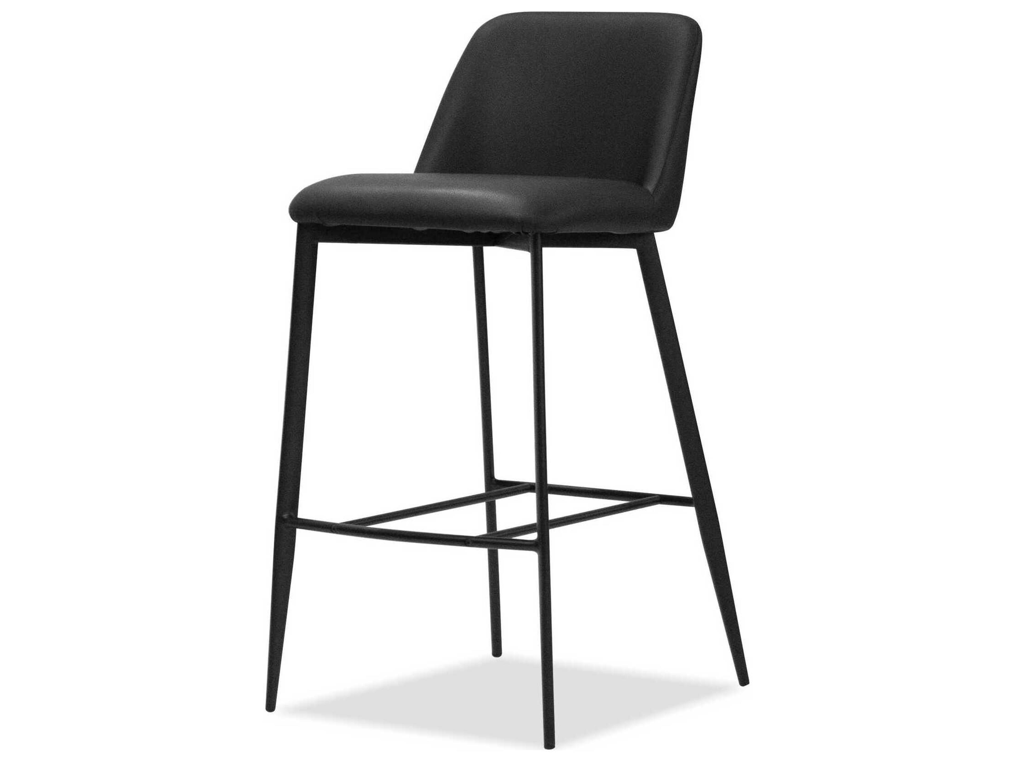 Seville Black Faux Leather Counter Stool