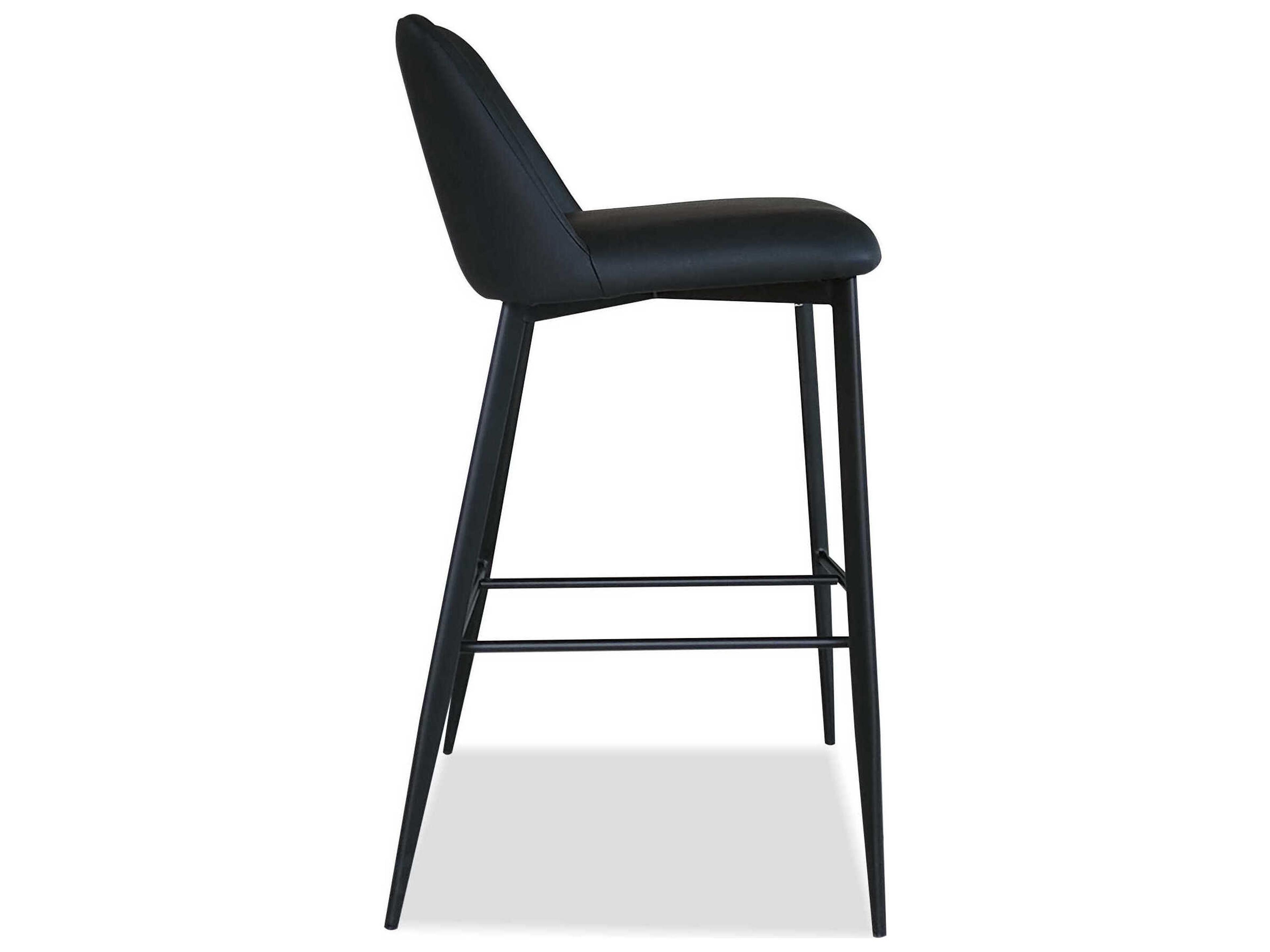 Mobital Seville Black Faux Leather Counter Stool