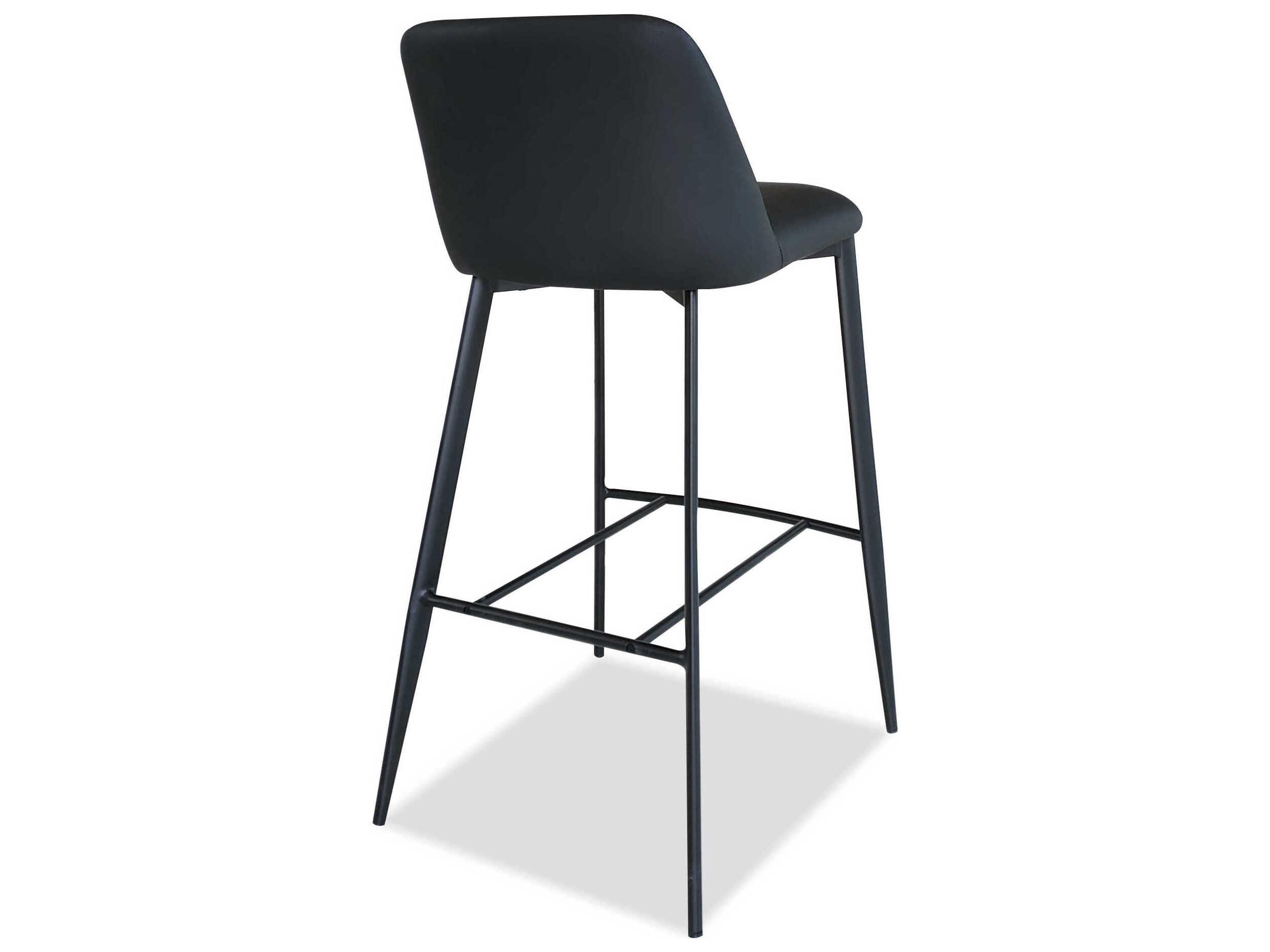 Mobital Seville Black Faux Leather Counter Stool
