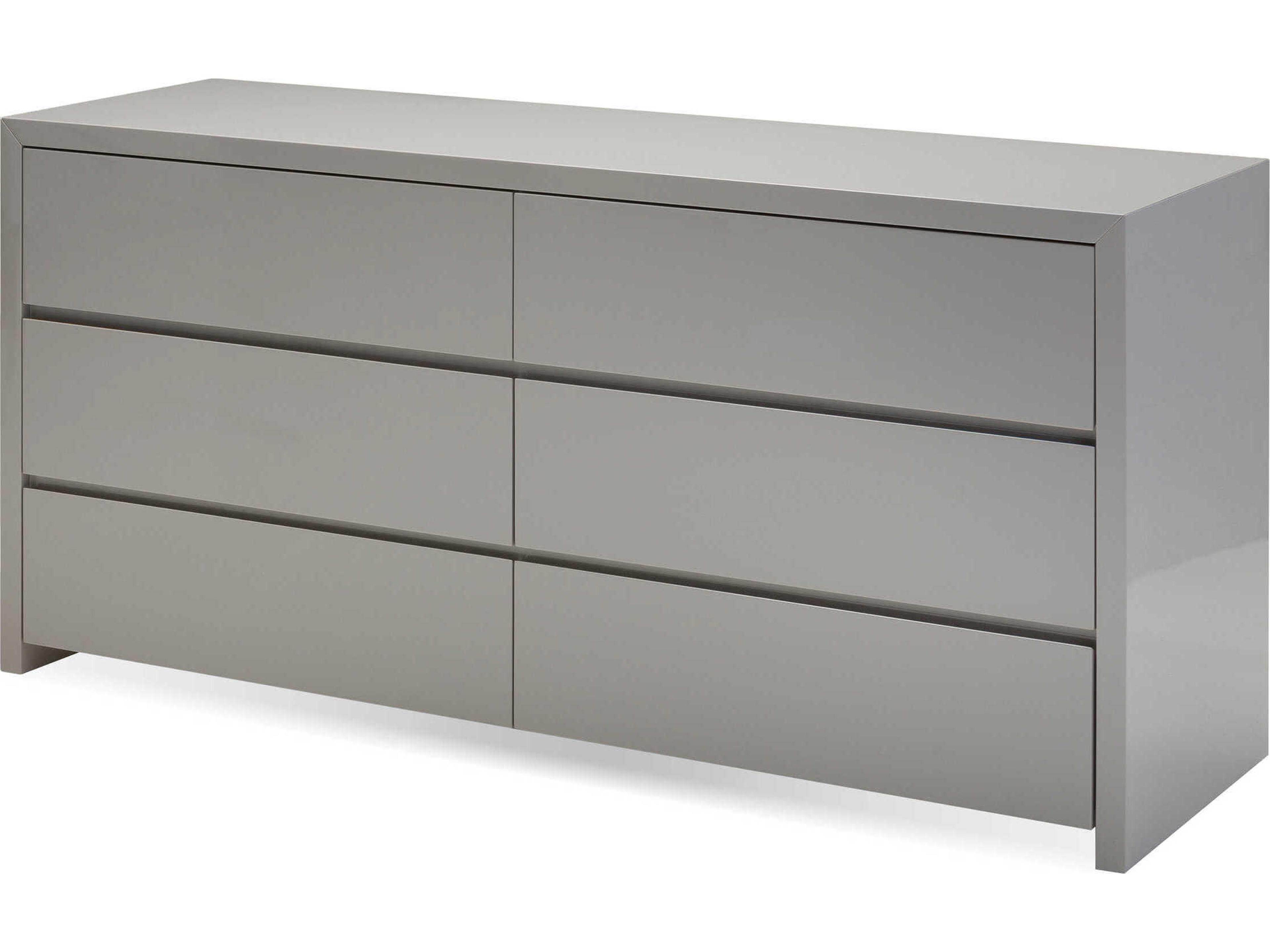 Blanche 6-Drawers Gray Double Dresser