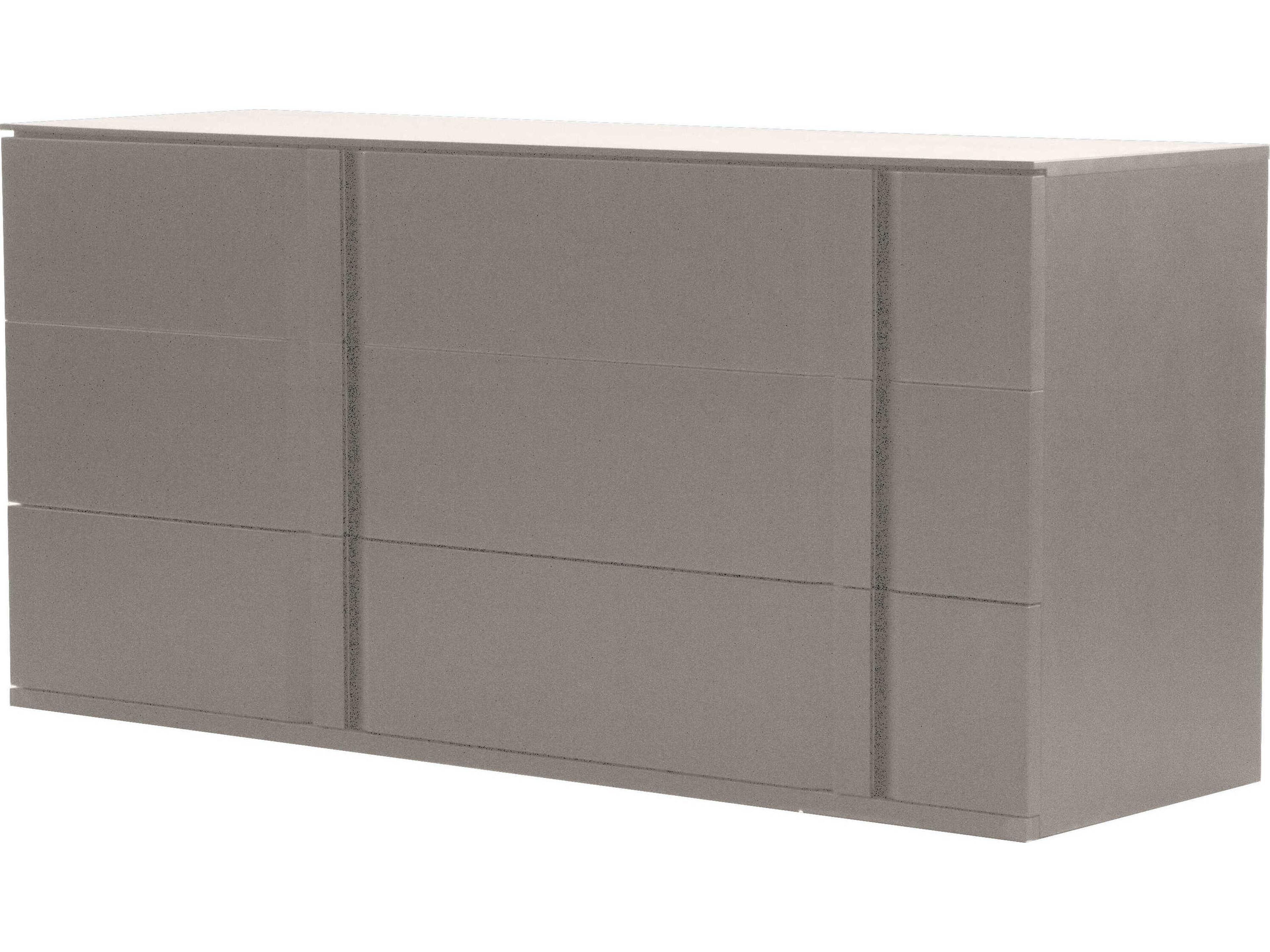 Carbon 6-Drawers Gray Double Dresser