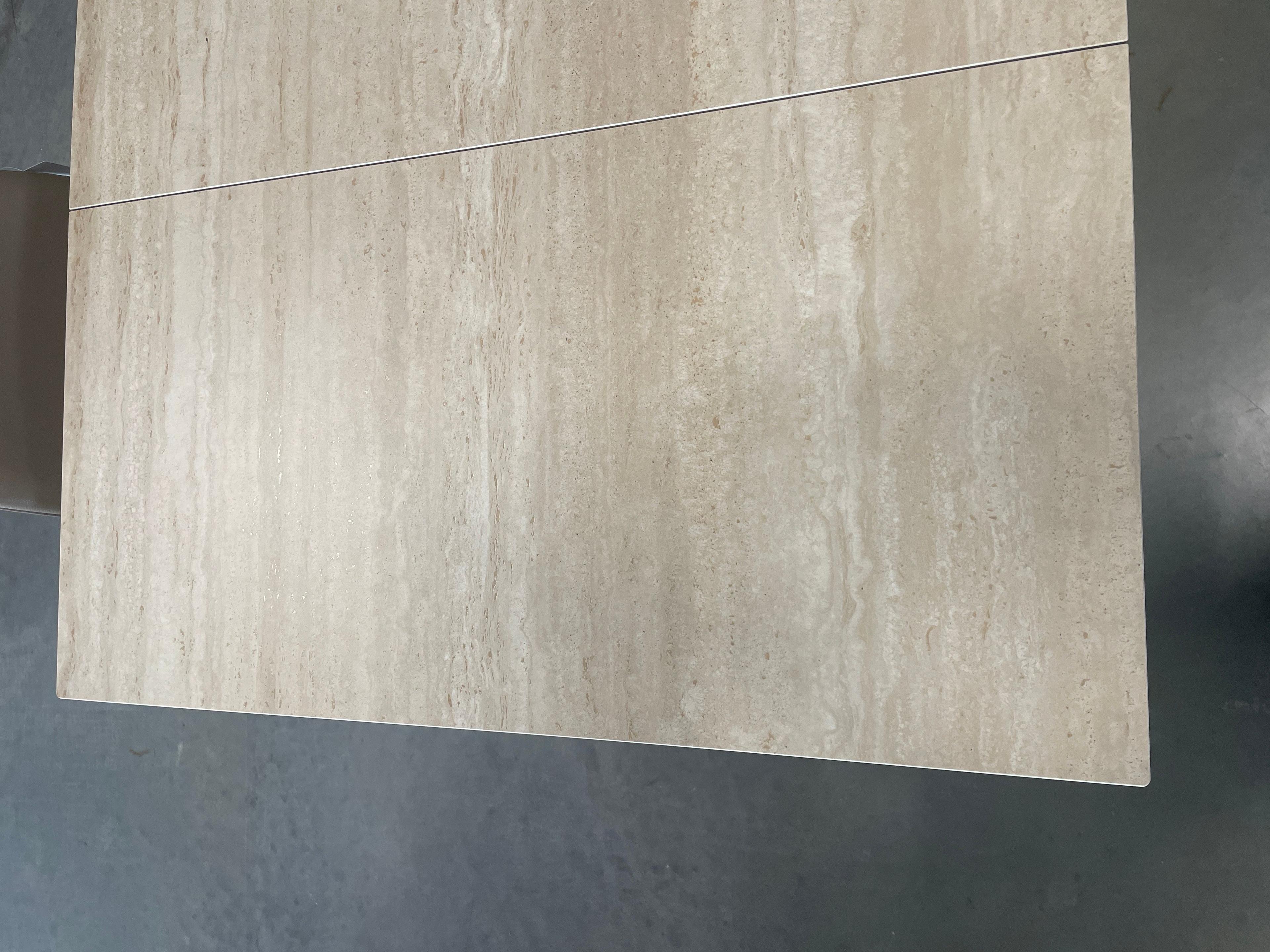 Mobital Century Rectangular Travertino Ceramic Top Dining Table