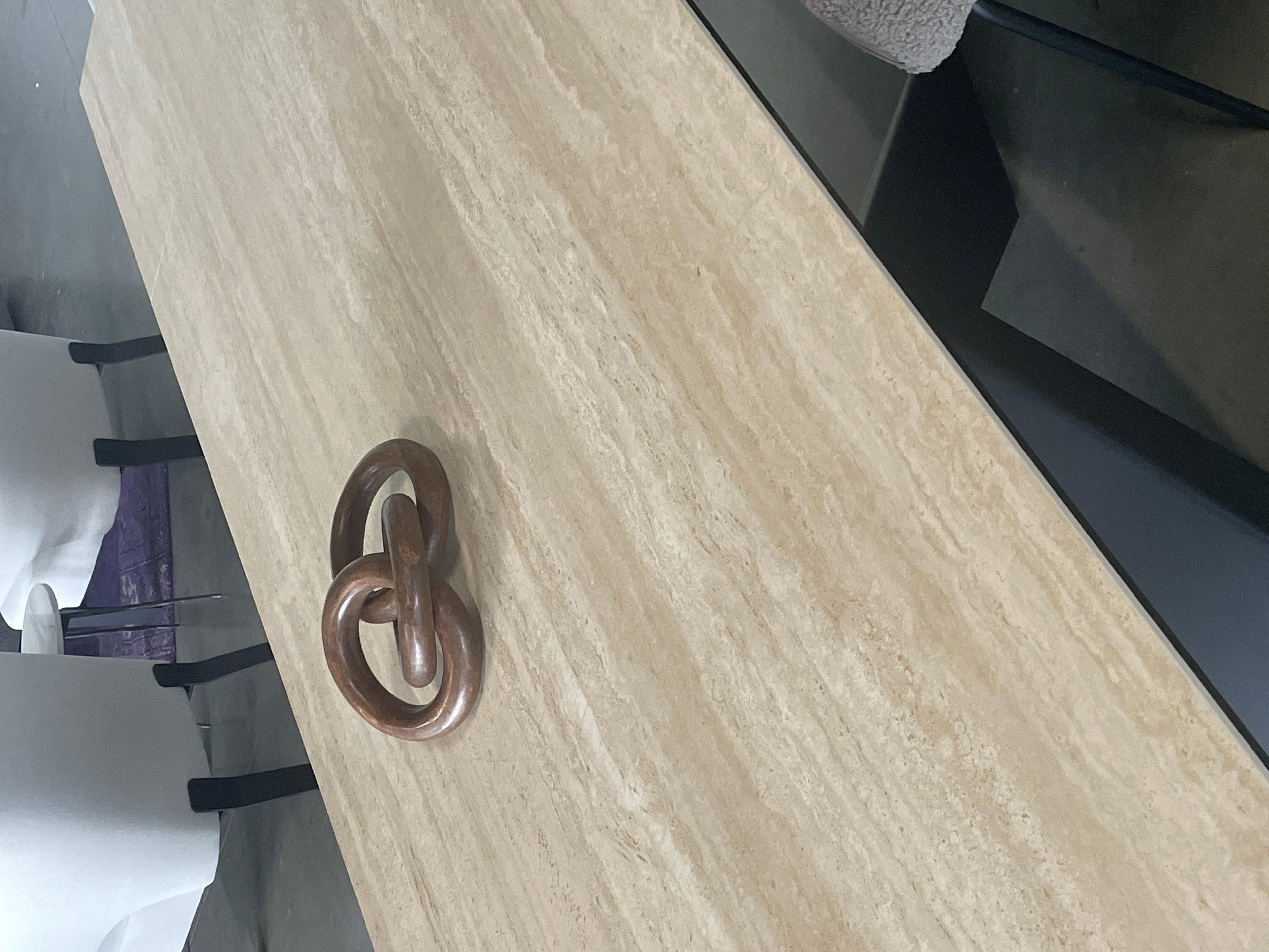 Mobital Century Rectangular Travertino Ceramic Top Dining Table