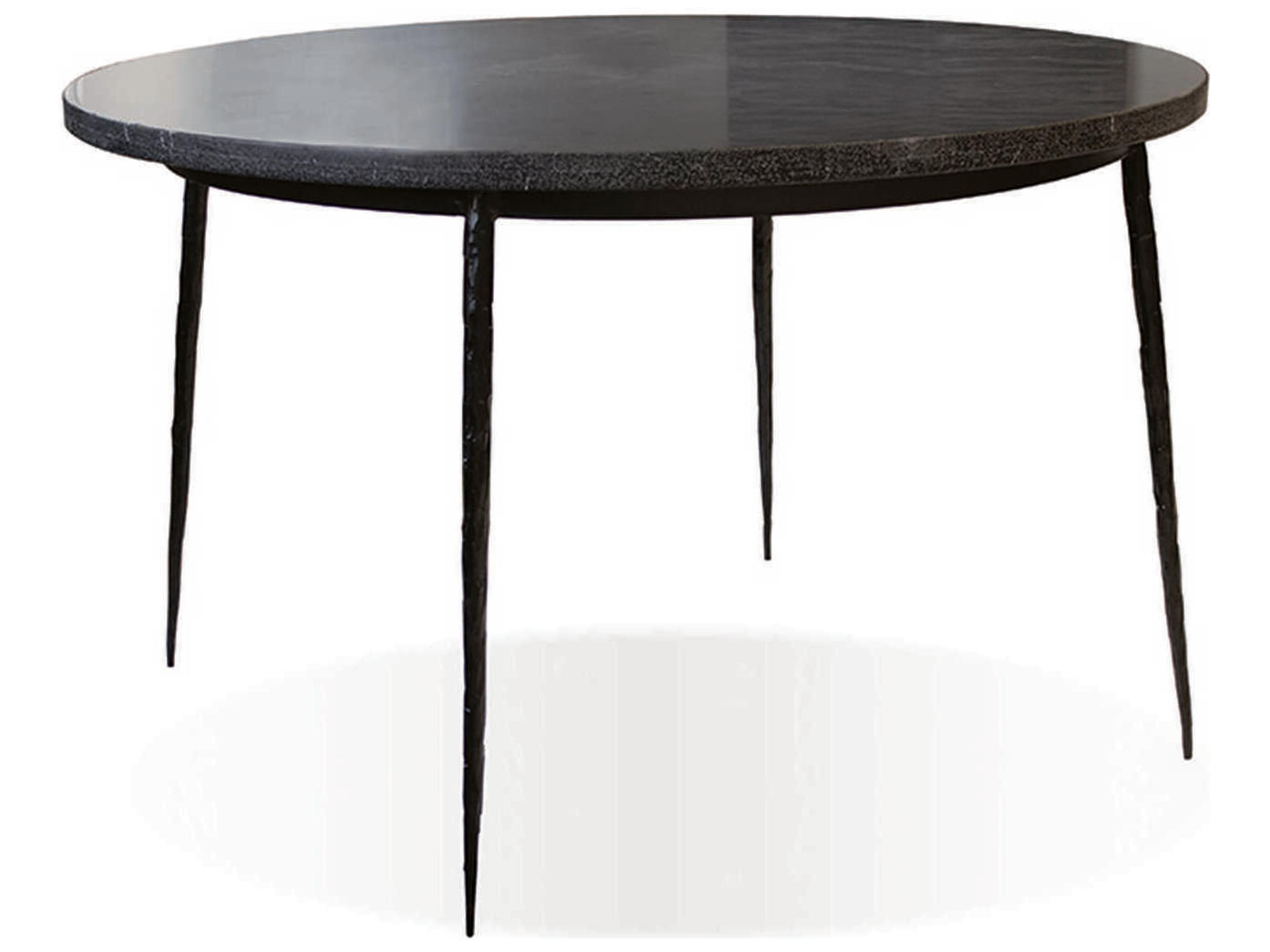 Kaii Round Marble Black Dining Table