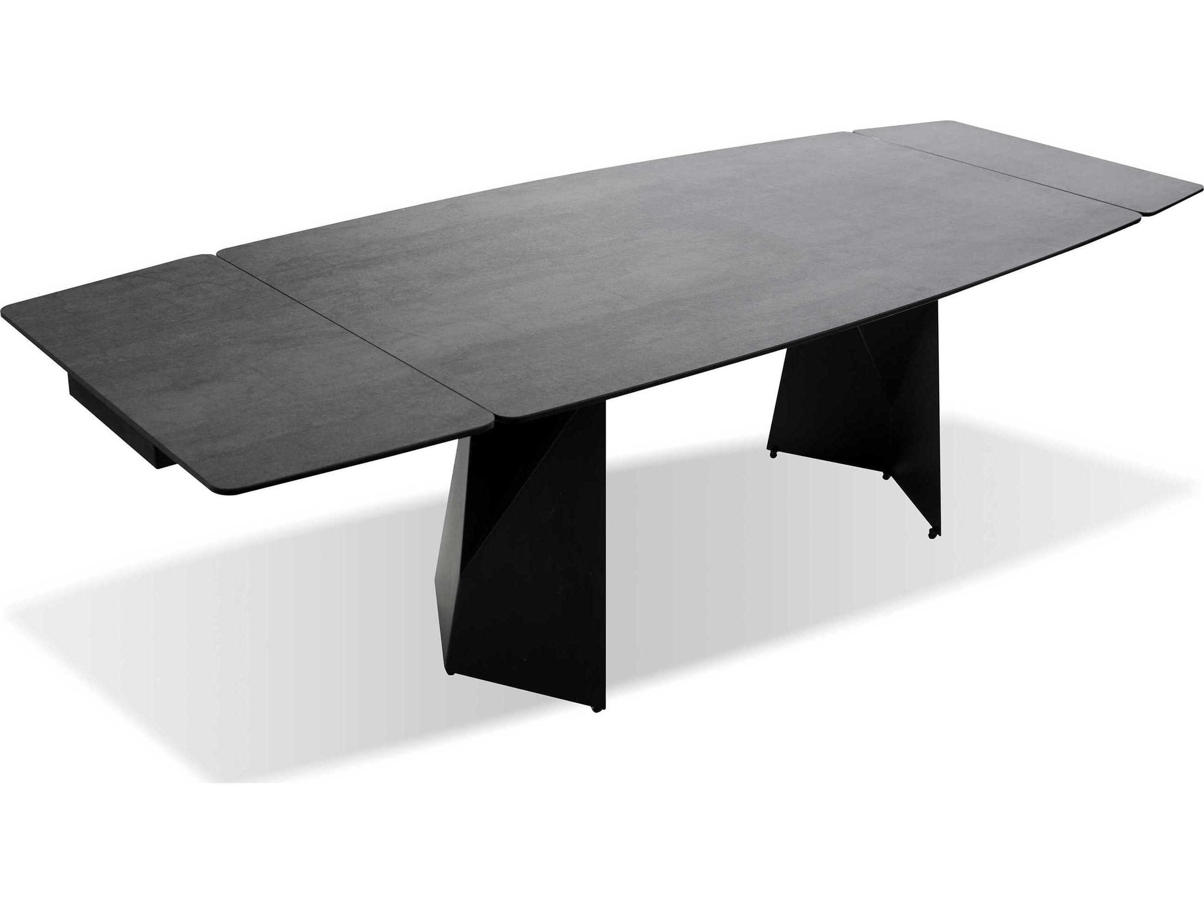 Mobital Prism Rectangular Ceramic Industrial Grey Dining Table