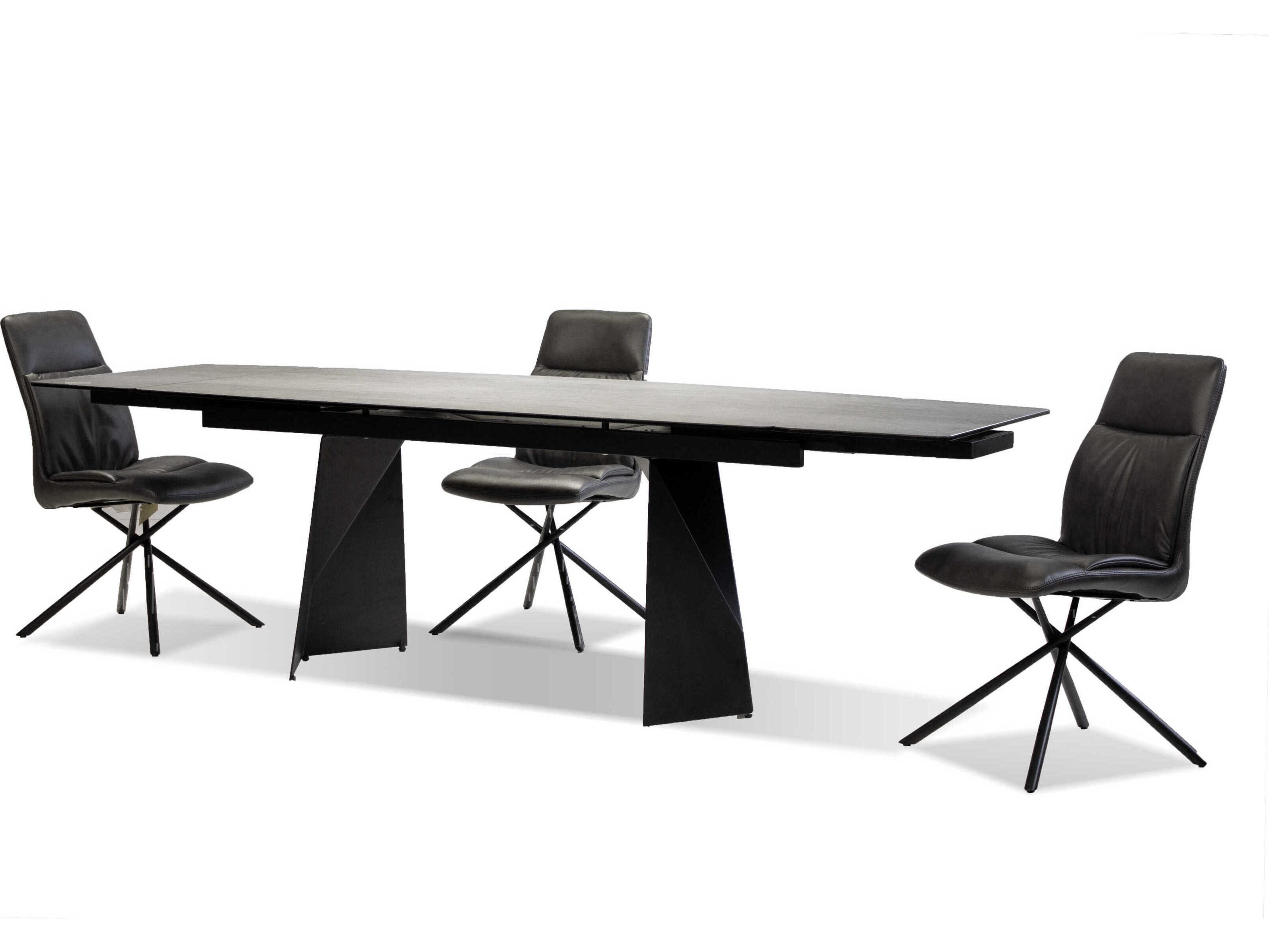 Mobital Prism Rectangular Ceramic Industrial Grey Dining Table