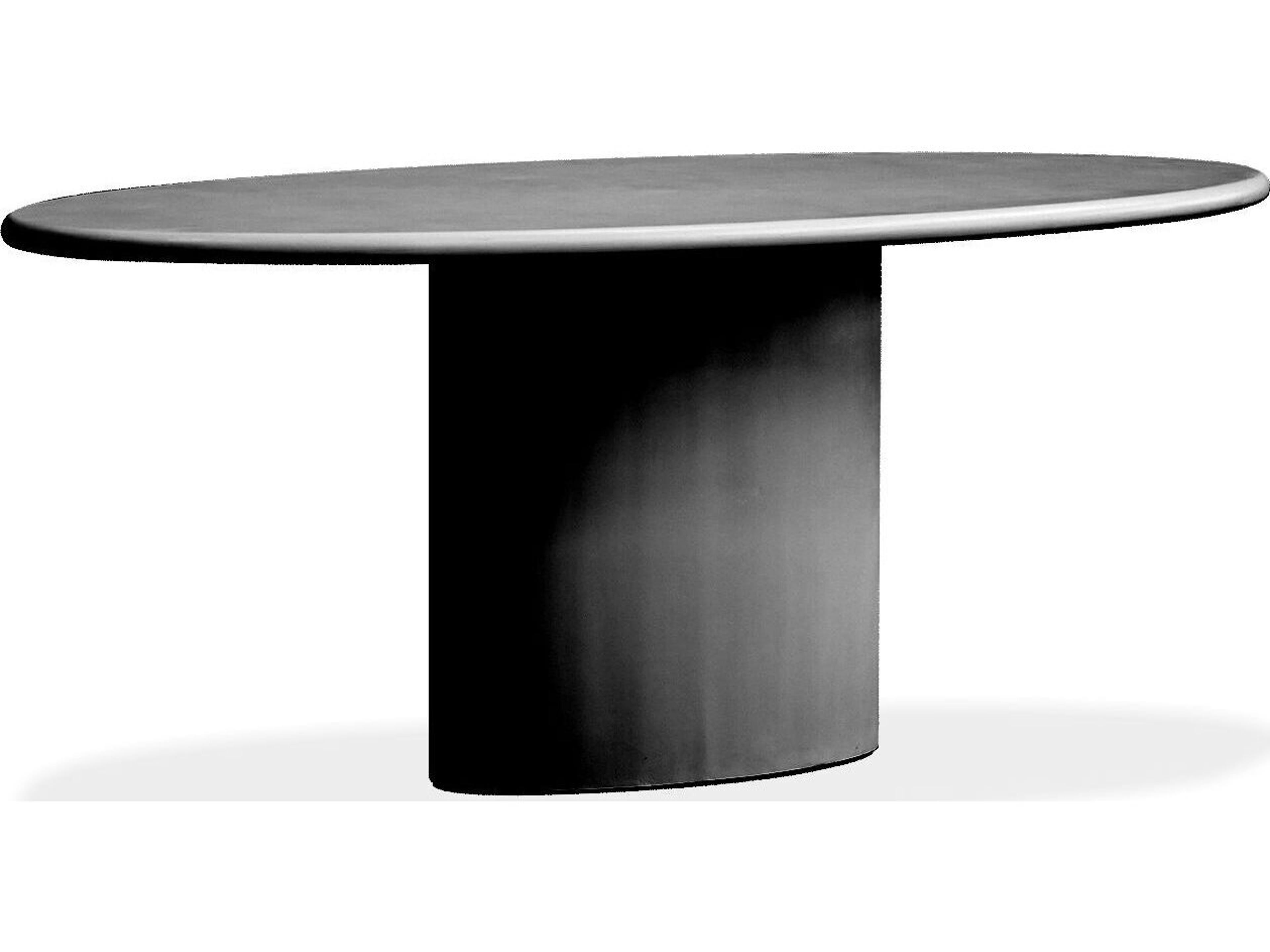 Tugg 71 71" Oval Dusk Black Microskin Dining Table