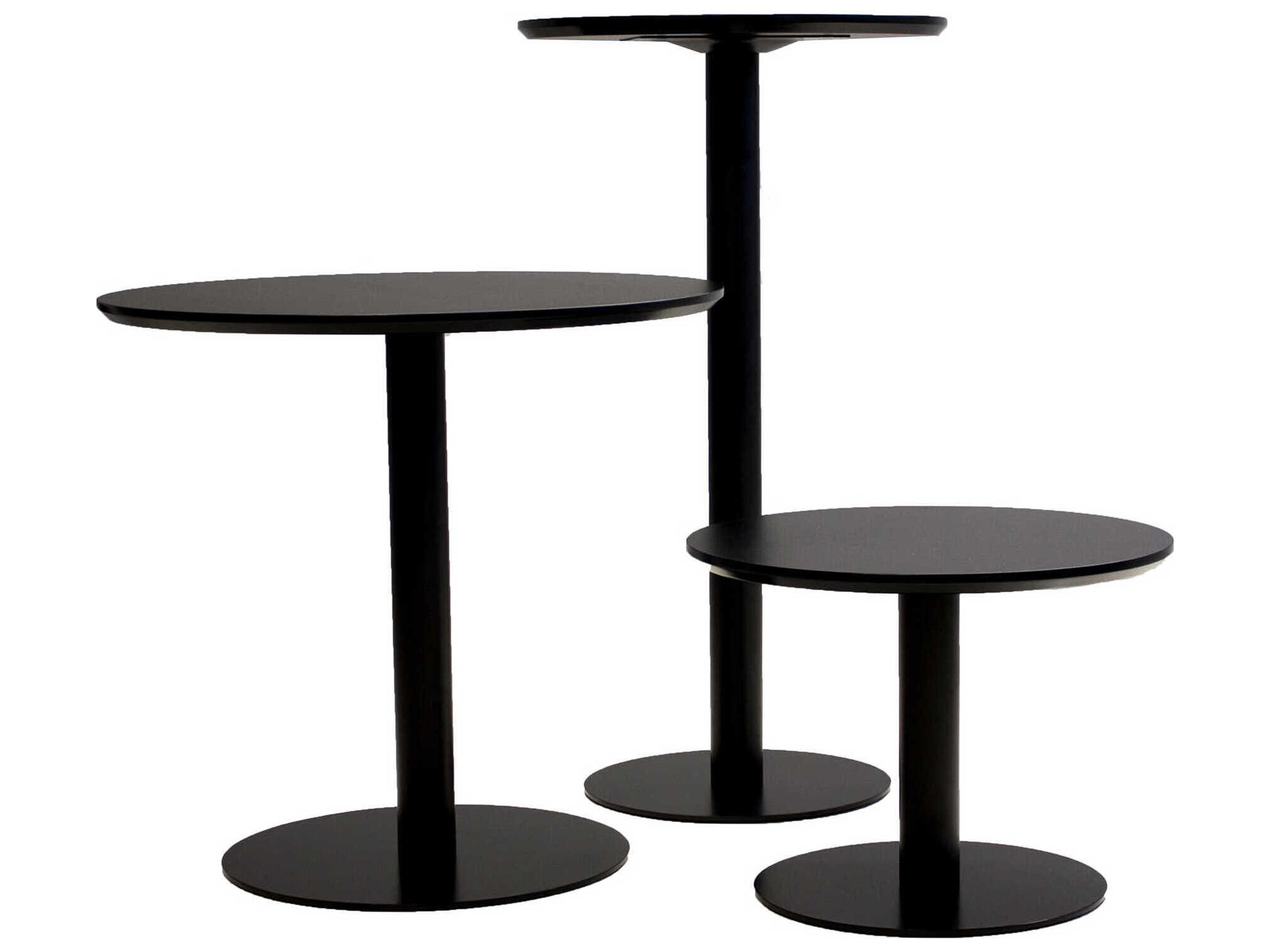 Mobital Half Pint Black Round Wood Bar Table