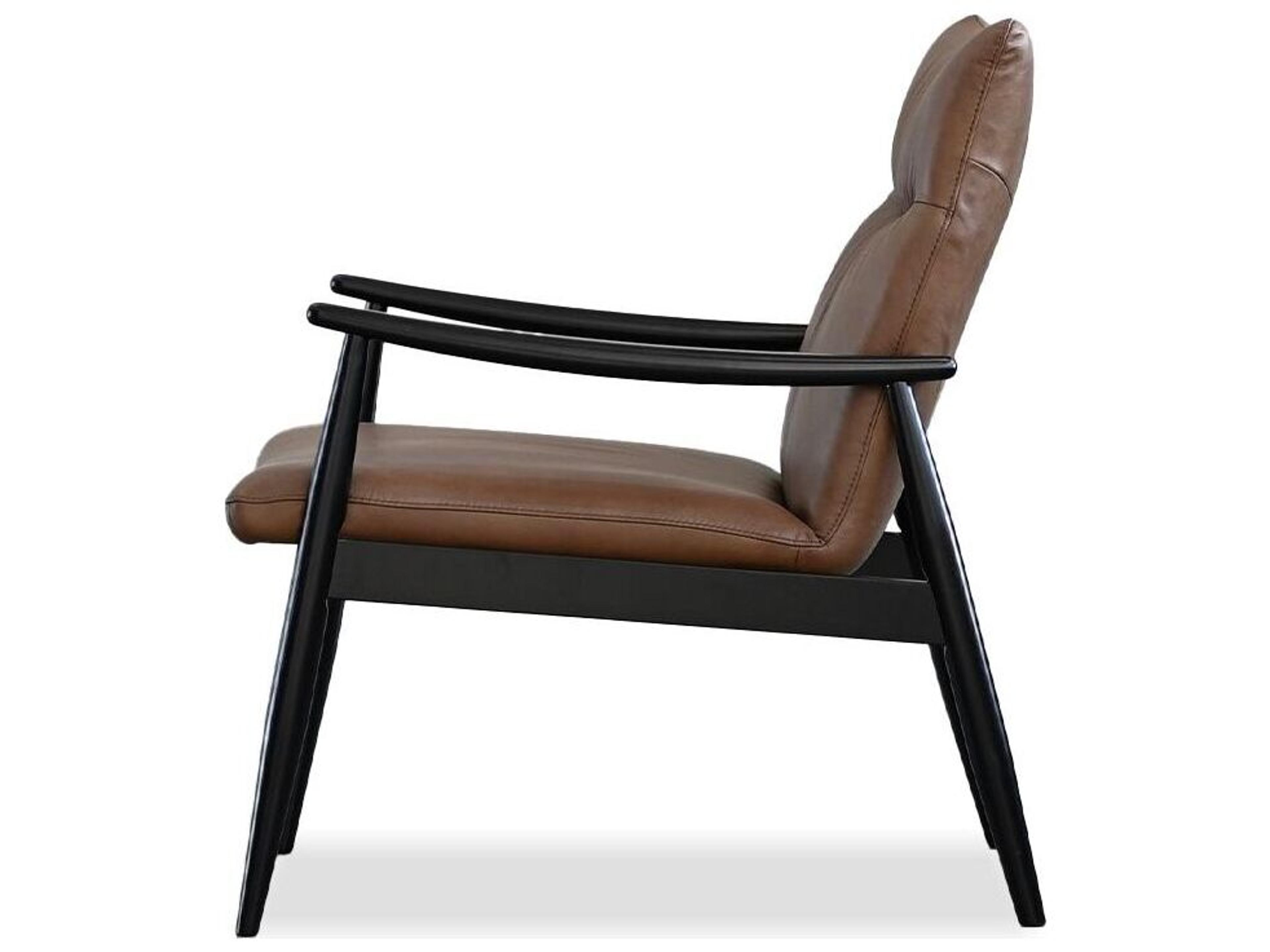 Mobital Inga Brown Leather Accent Chair