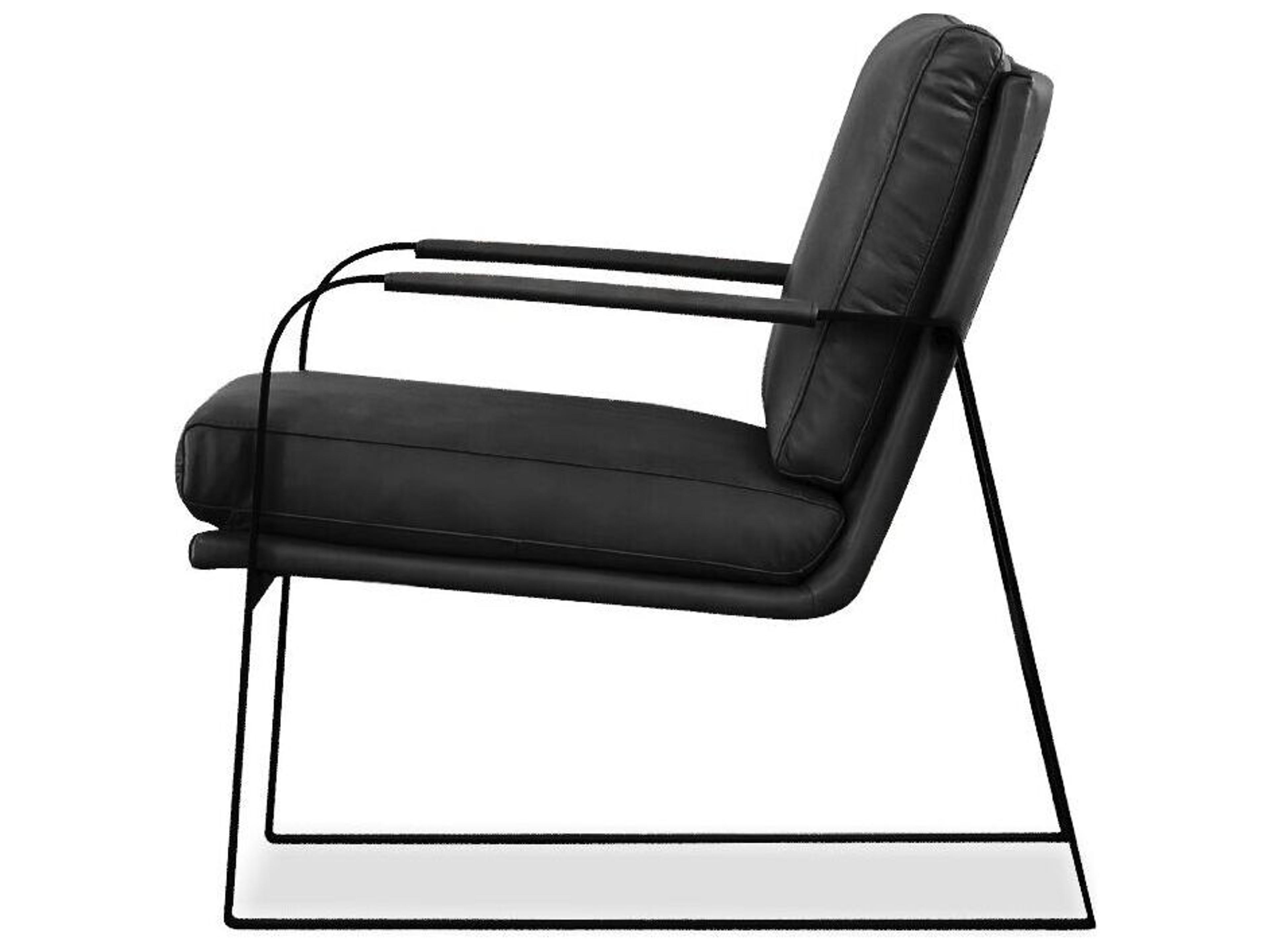 Mobital Jameson Black Leather Accent Chair