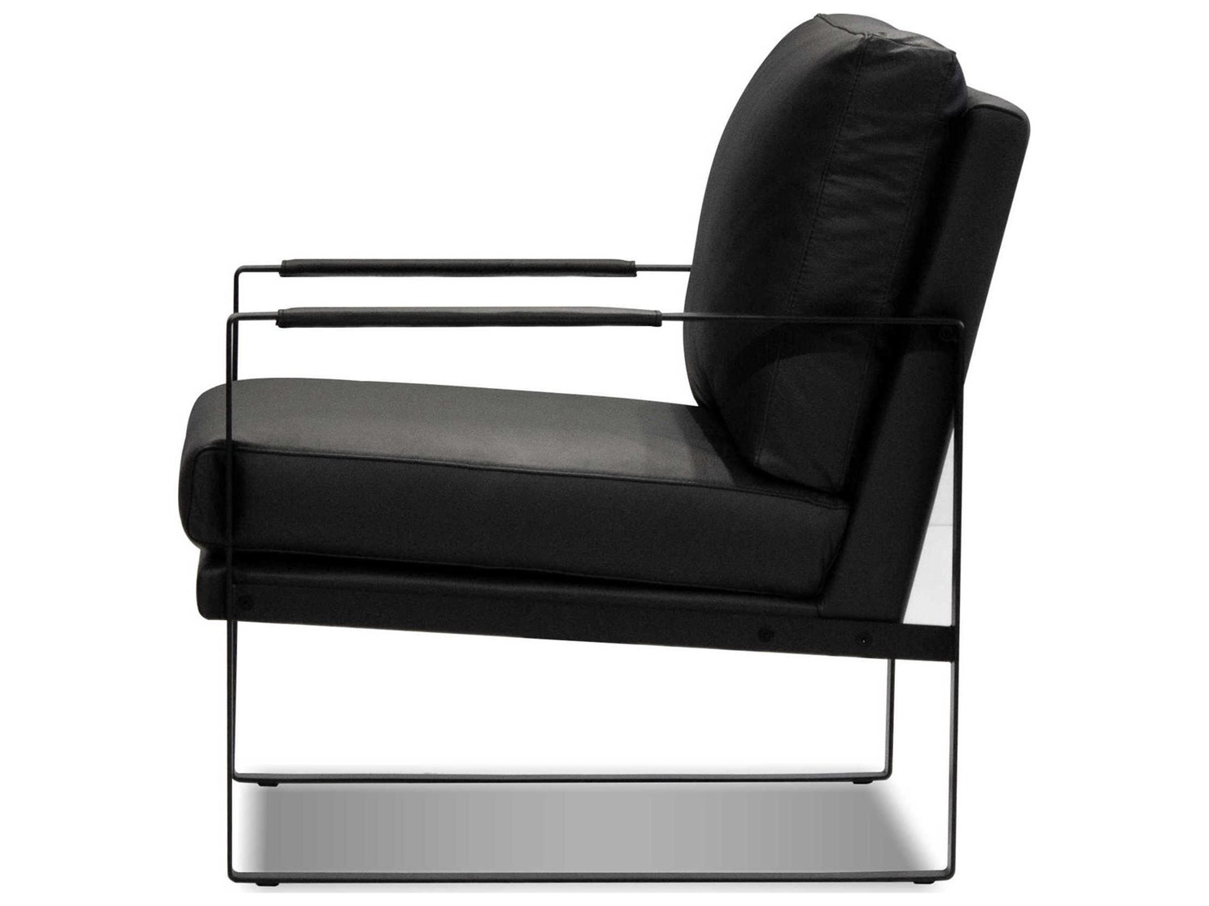 Mobital Mitchell Black Leather Accent Chair
