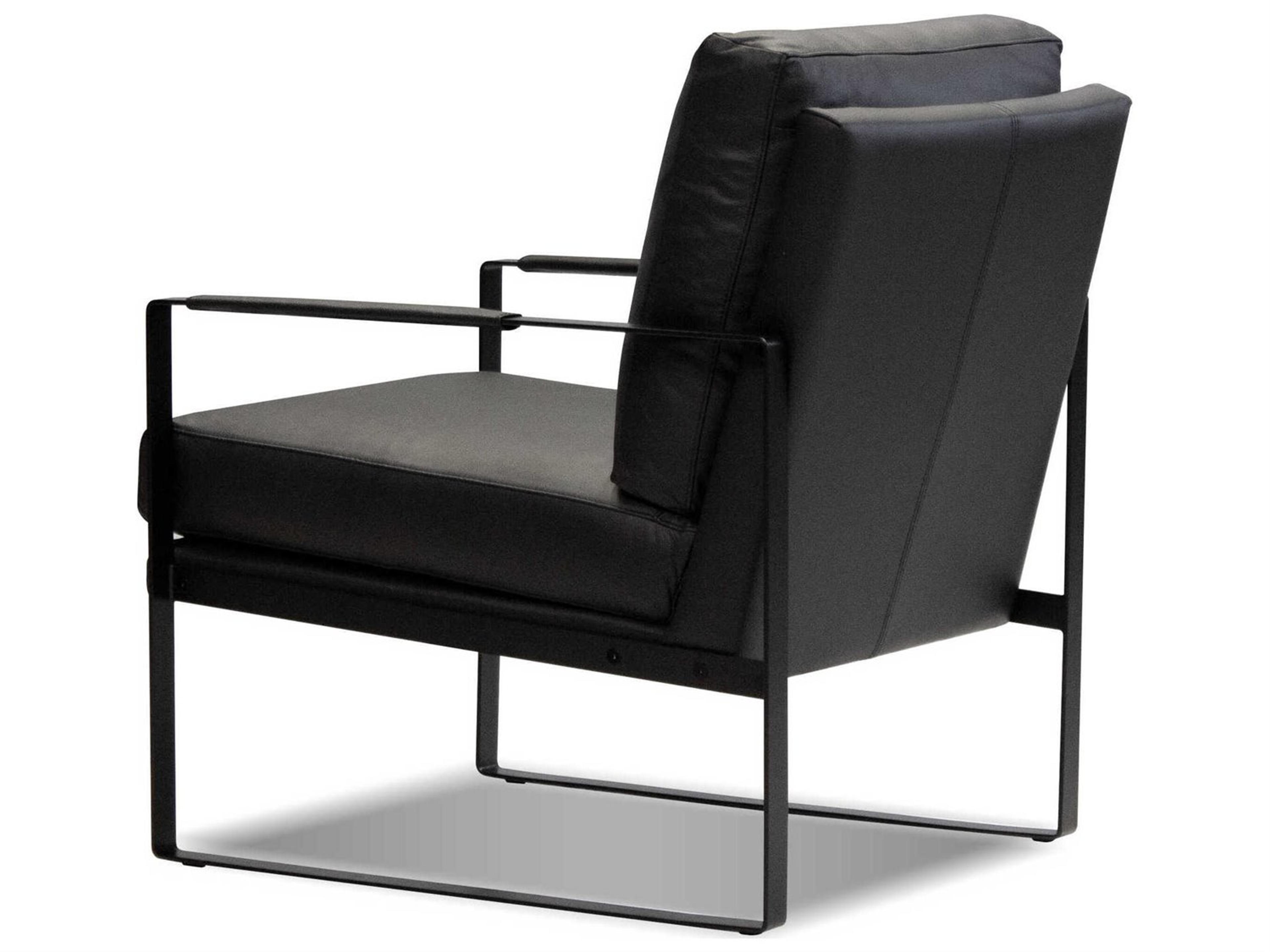 Mobital Mitchell Black Leather Accent Chair