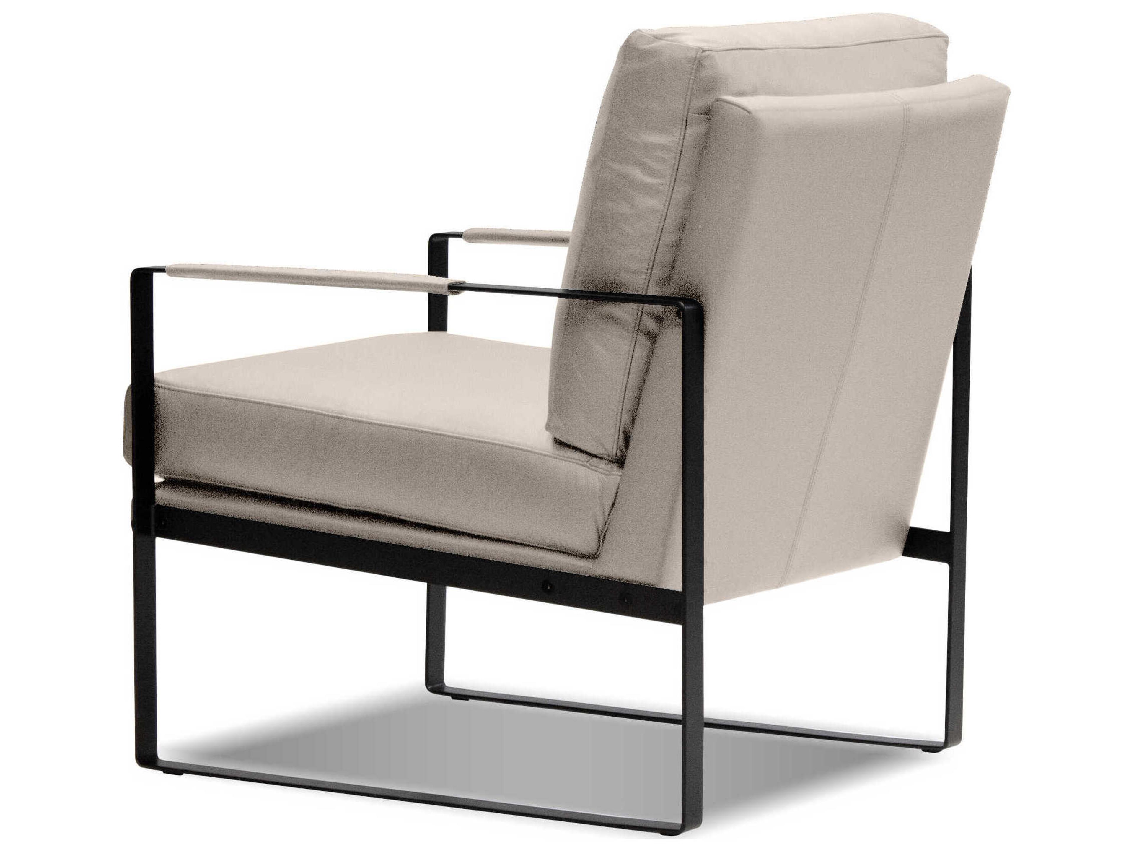 Mobital Mitchell Black Leather Accent Chair