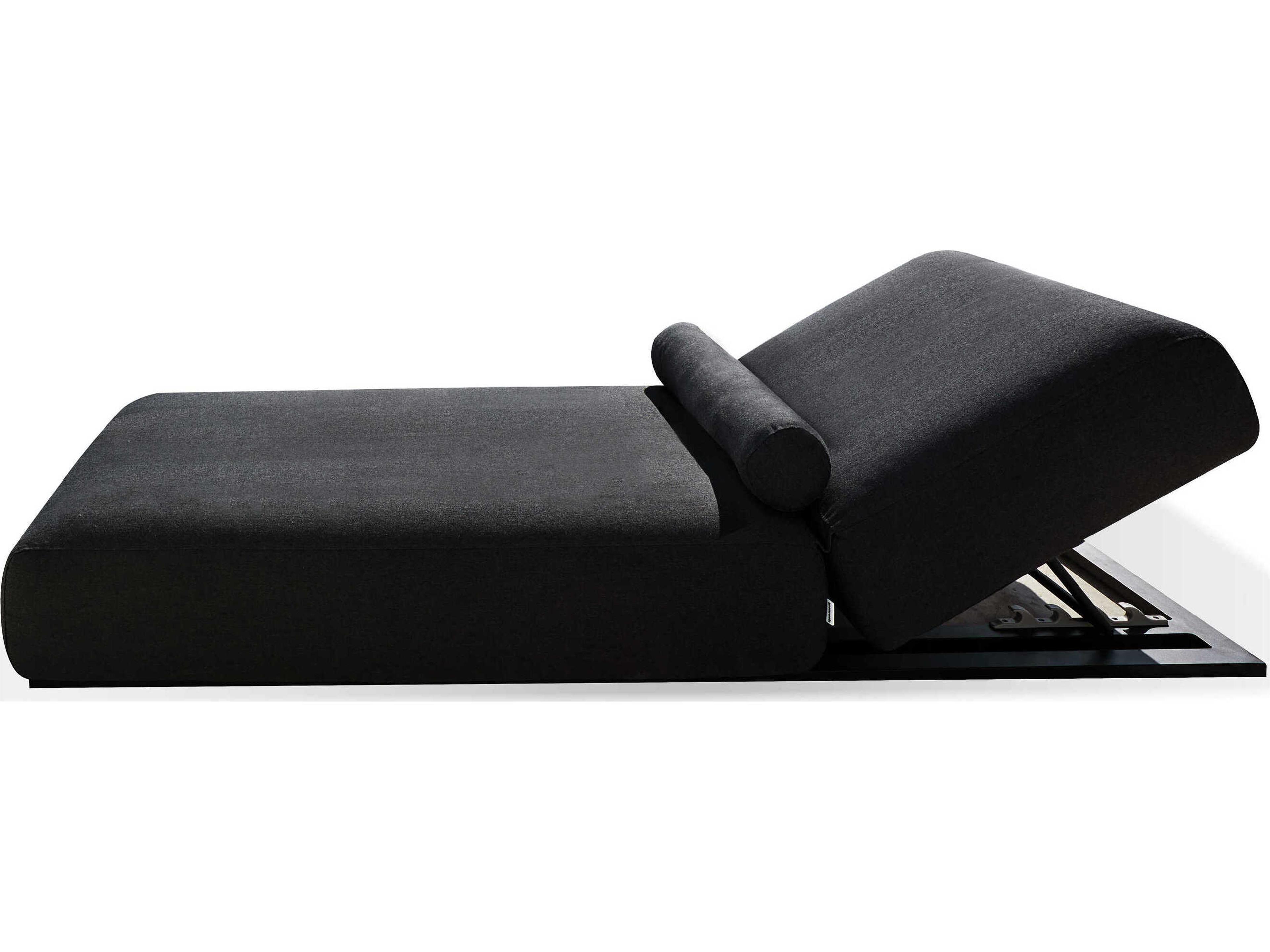 Bondi Charcoal Black Upholstered Chaise