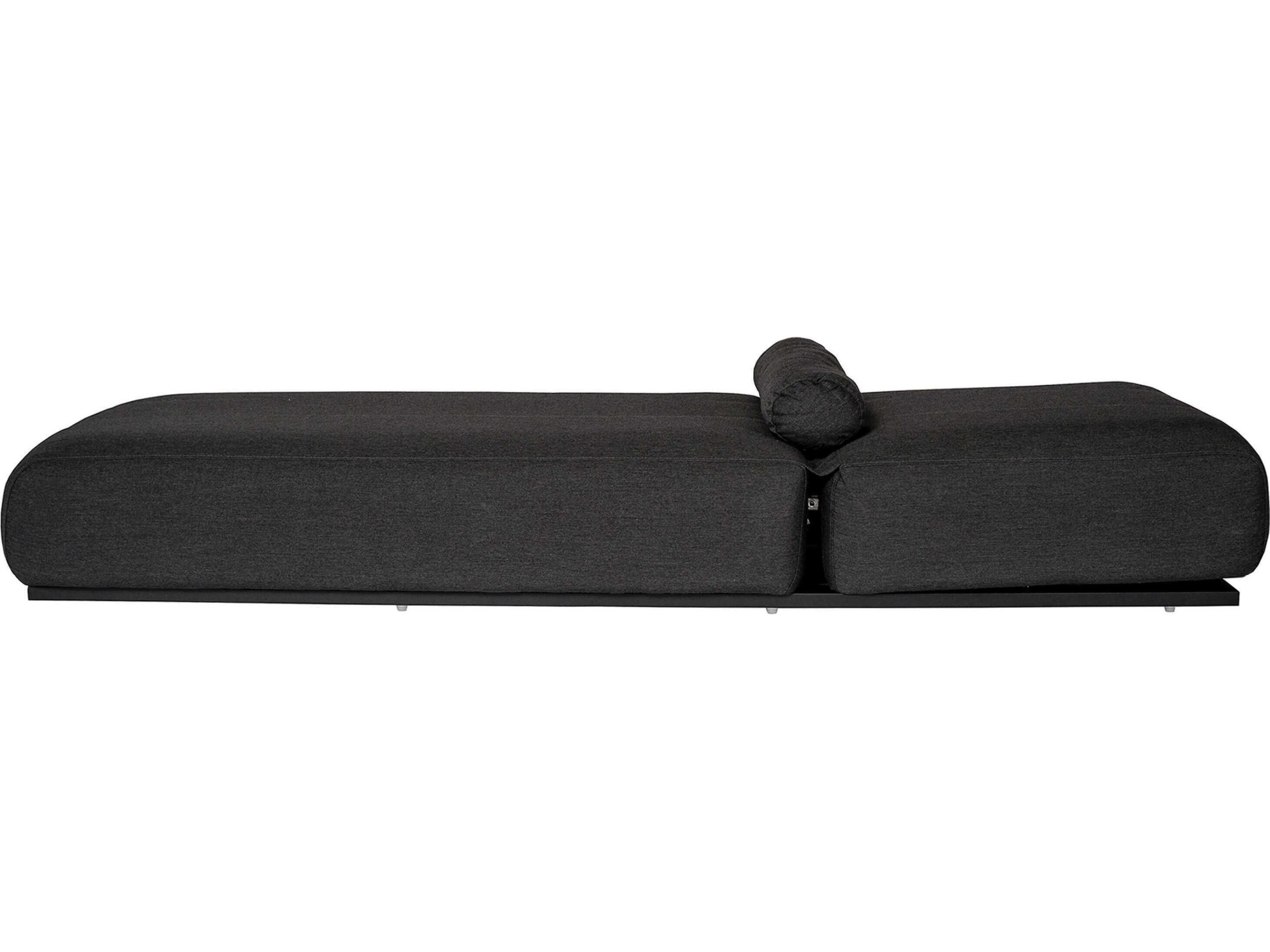 Mobital Bondi Charcoal Black Upholstered Chaise