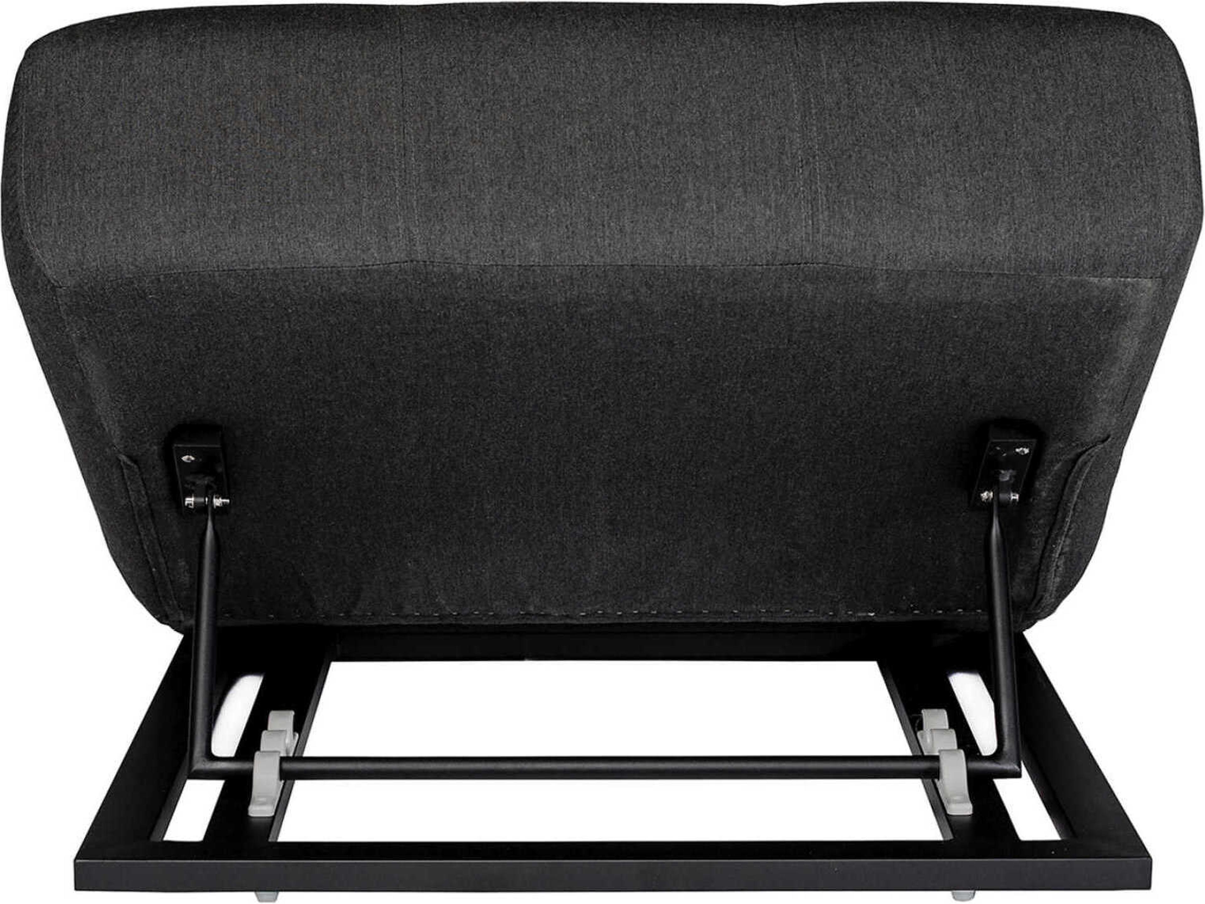 Mobital Bondi Charcoal Black Upholstered Chaise
