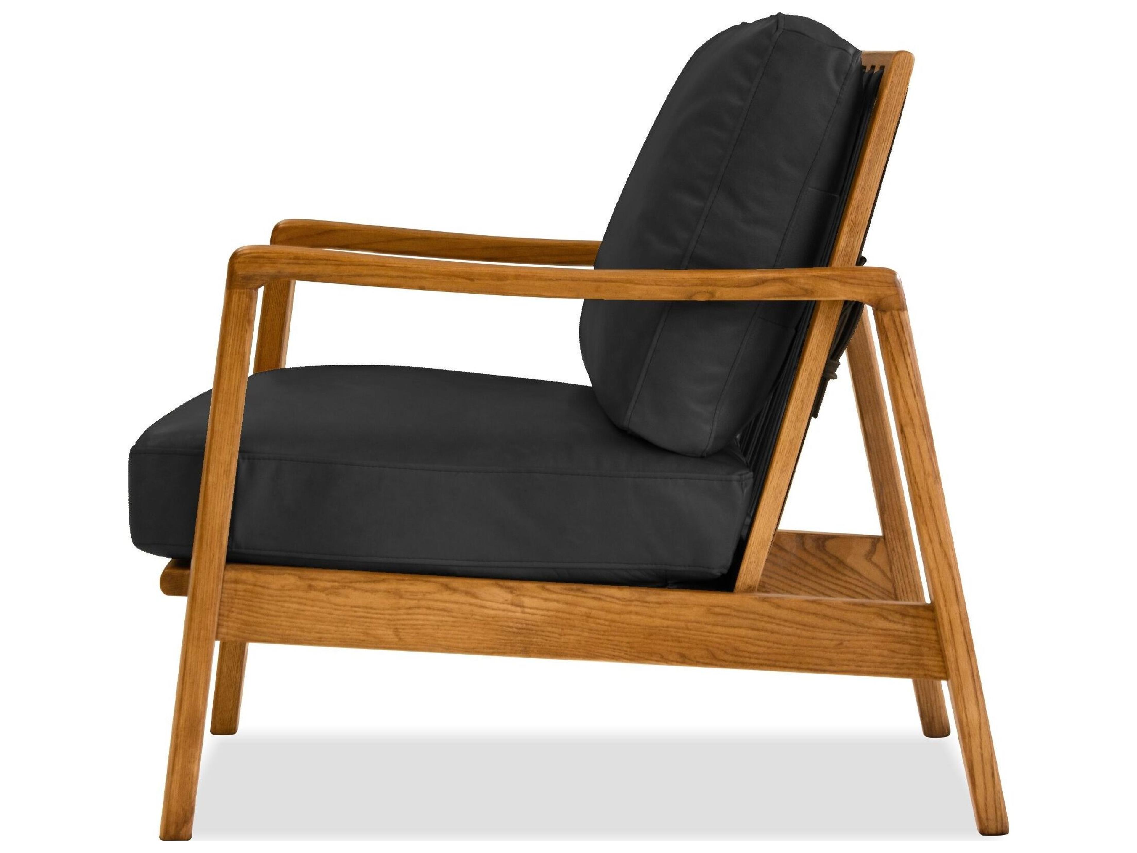 Mobital Craftsman Black Leather Accent Chair