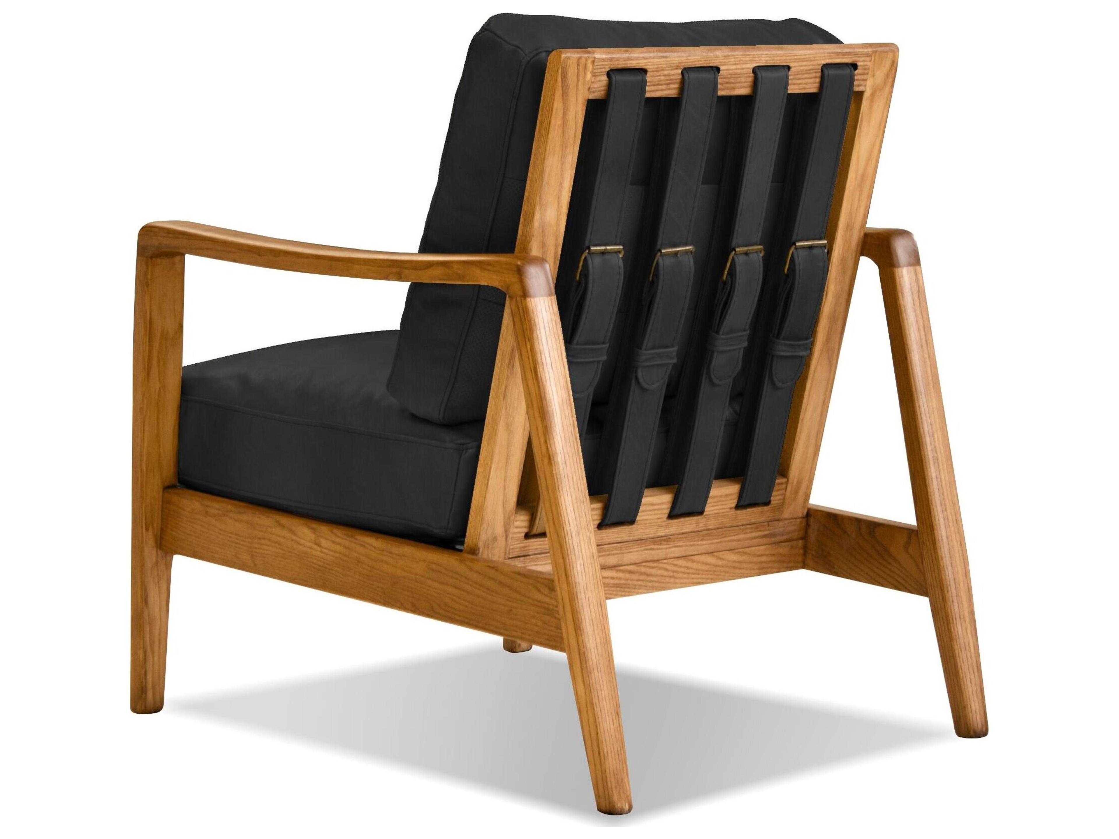 Mobital Craftsman Black Leather Accent Chair