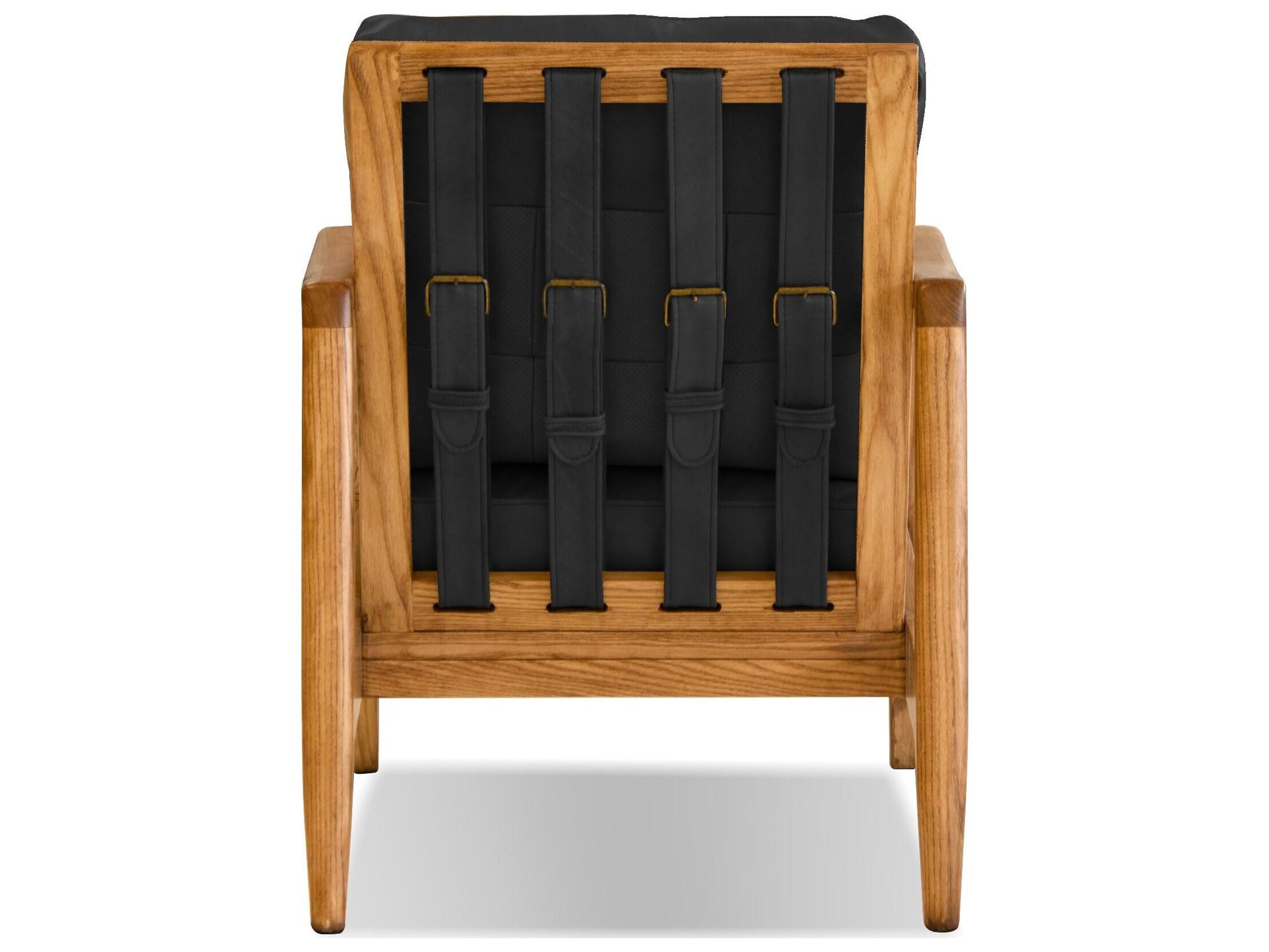 Mobital Craftsman Black Leather Accent Chair