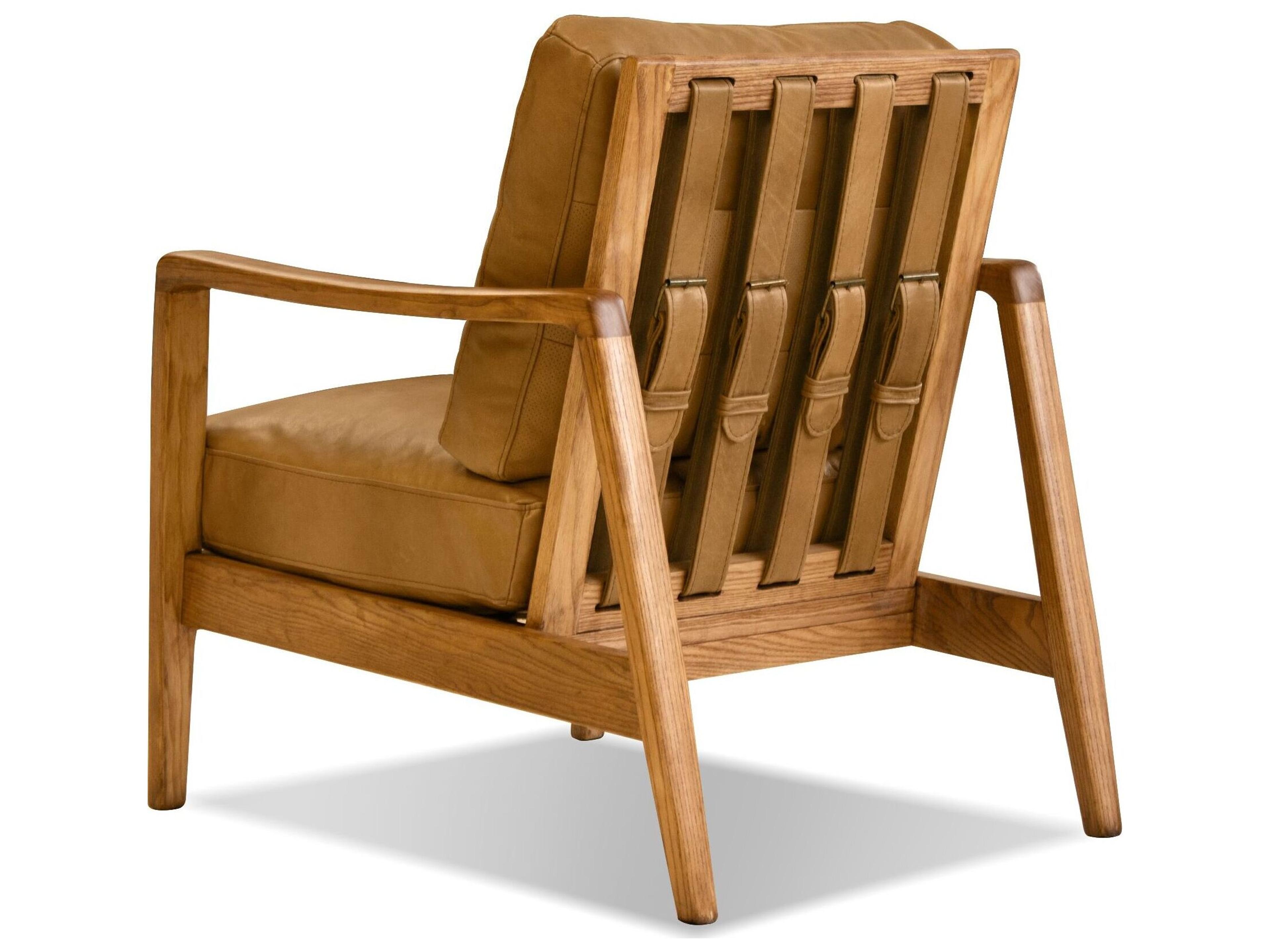 Mobital Craftsman Tan Leather Accent Chair