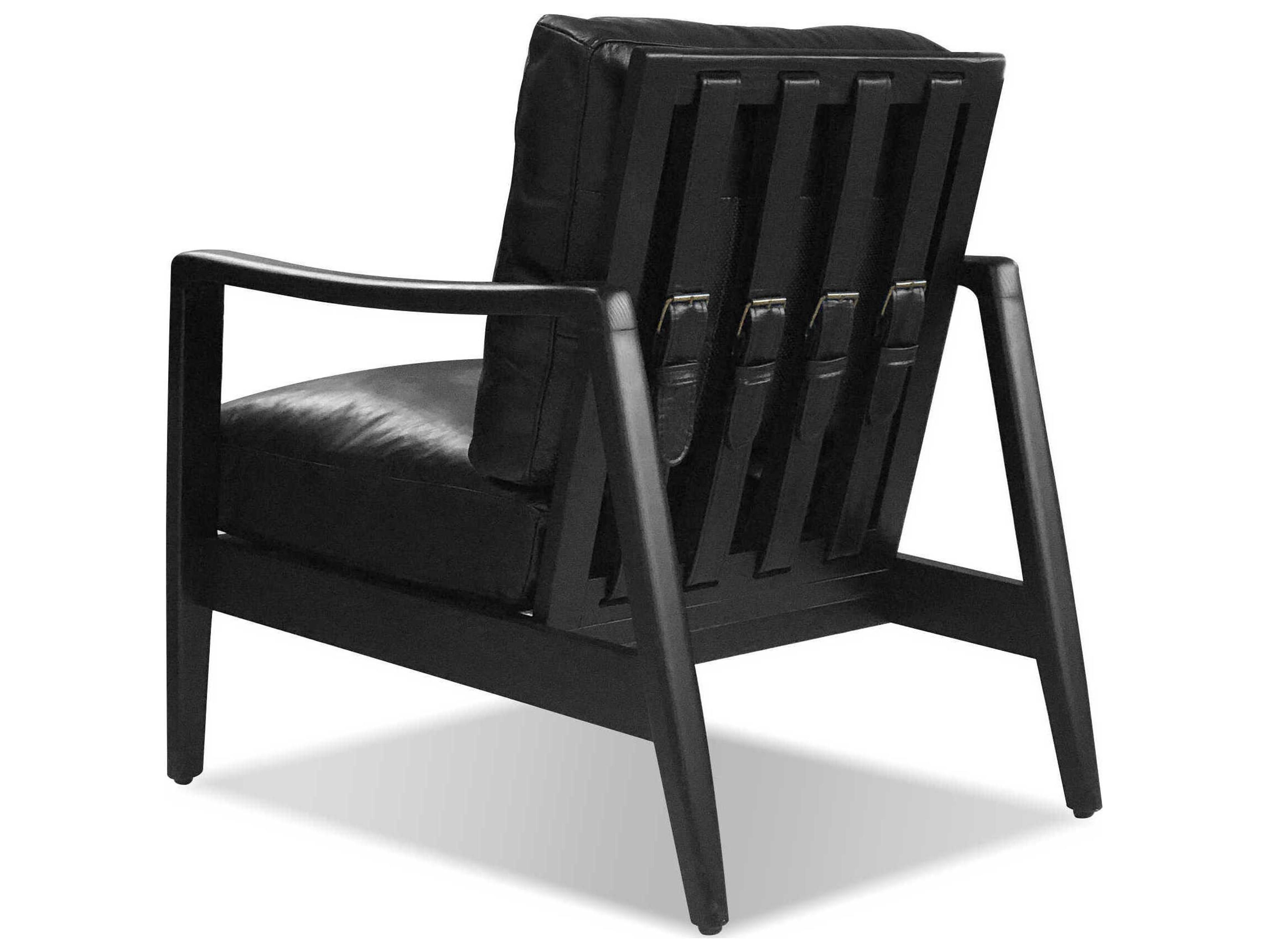 Mobital Craftsman Black Leather Accent Chair