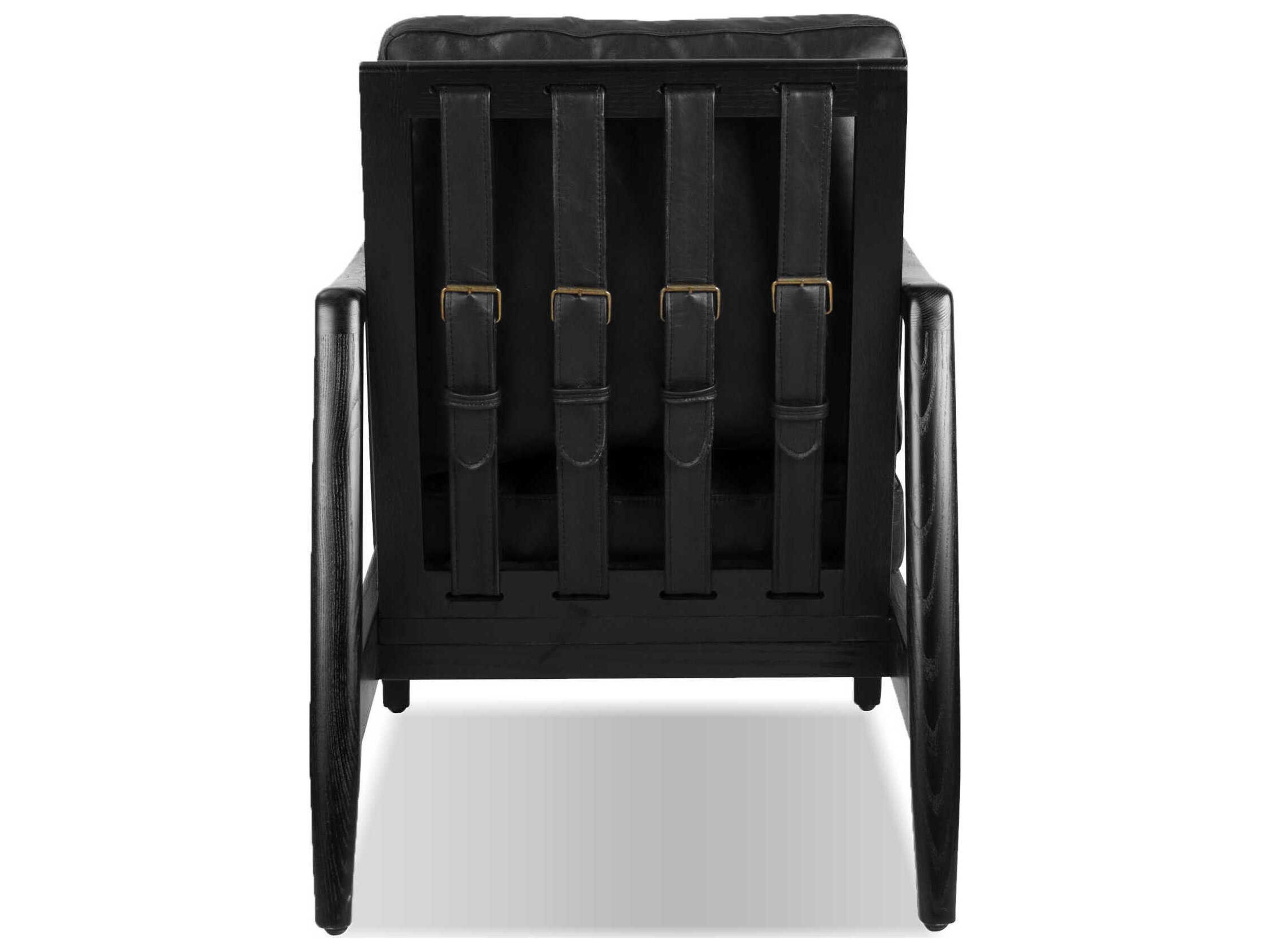 Mobital Craftsman Black Leather Accent Chair