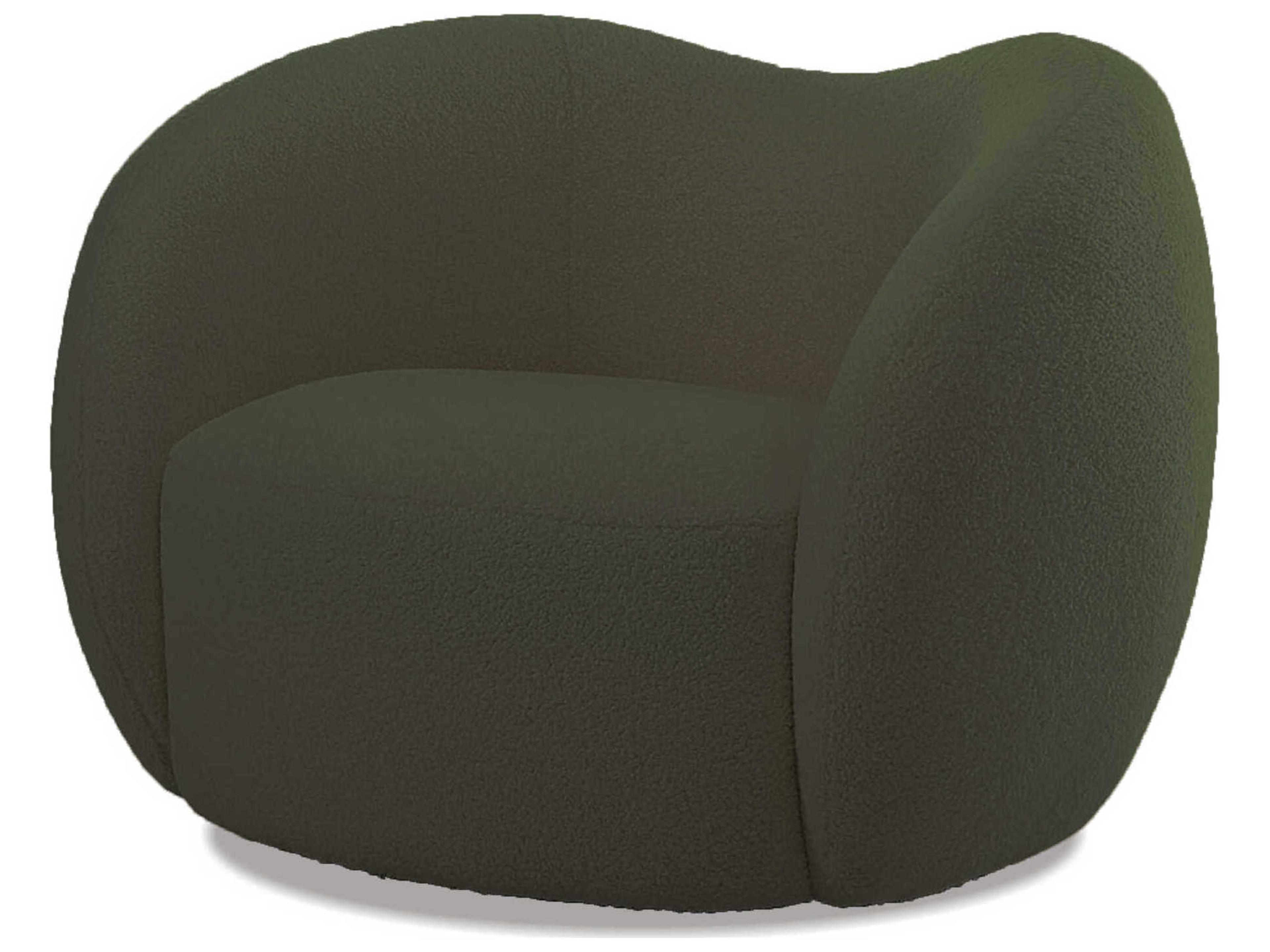 Dune Swivel Green Fabric Accent Chair