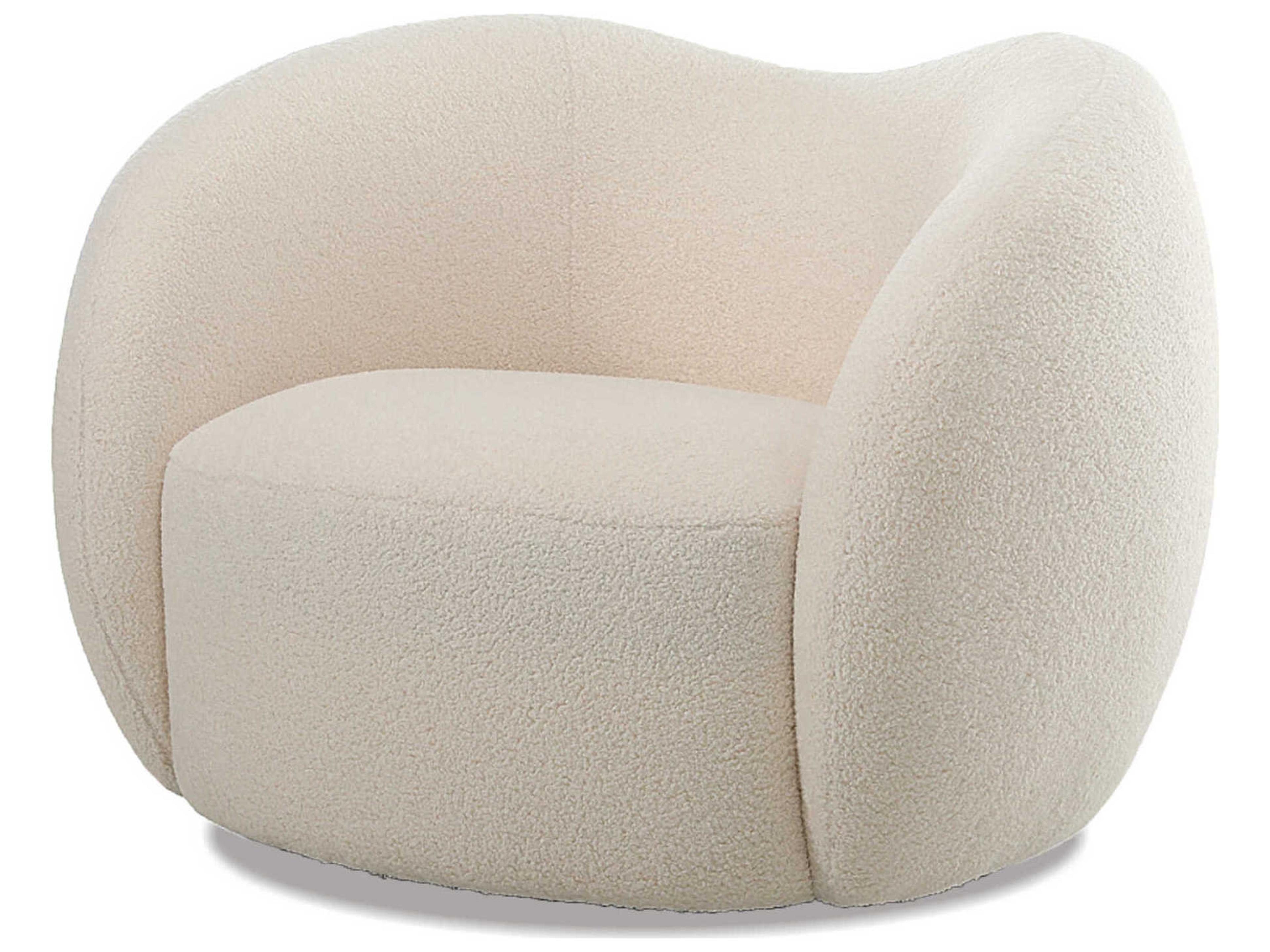 Dune Swivel Cream Fabric Accent Chair