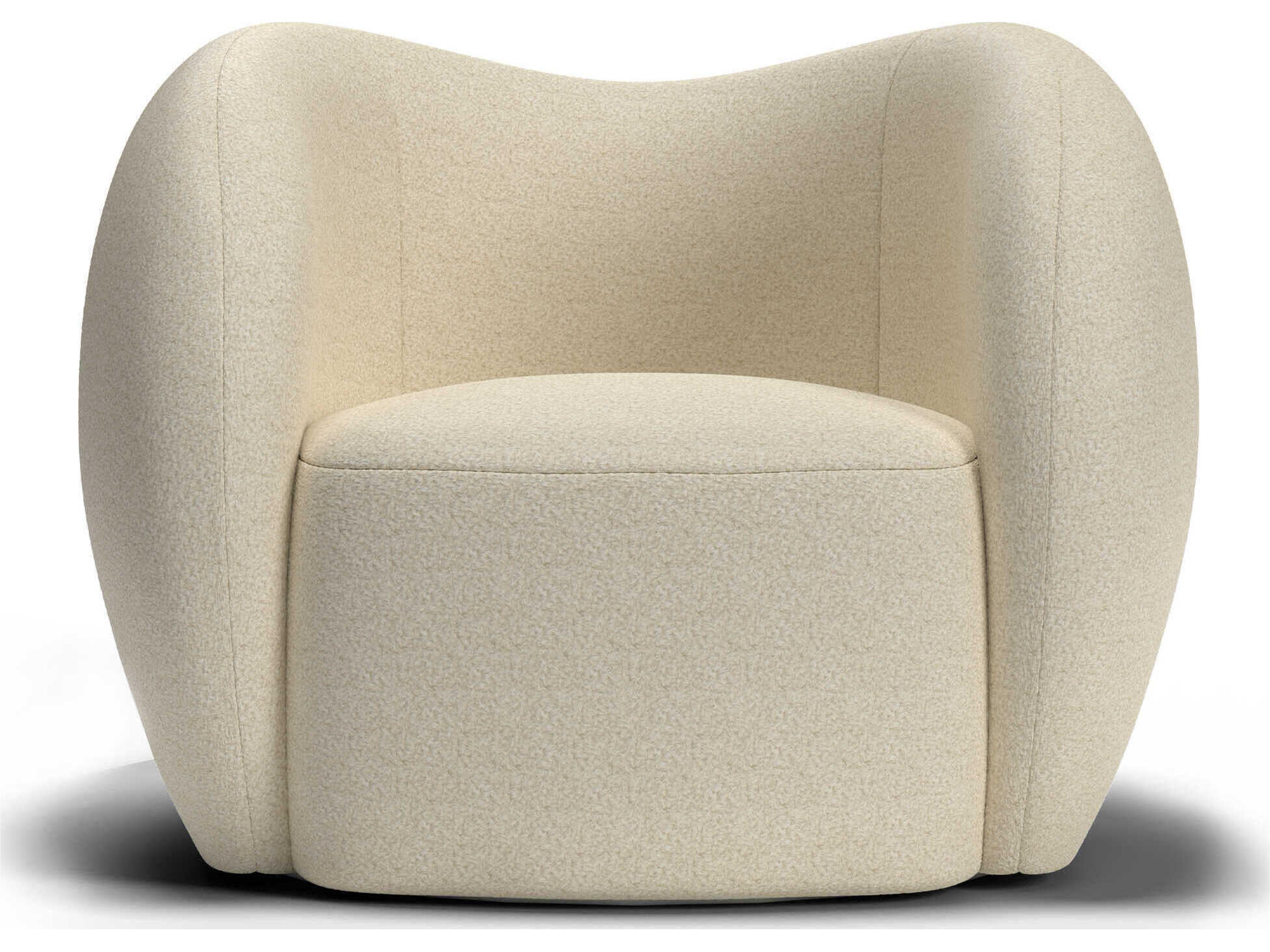 Mobital Dune Swivel Cream Fabric Accent Chair