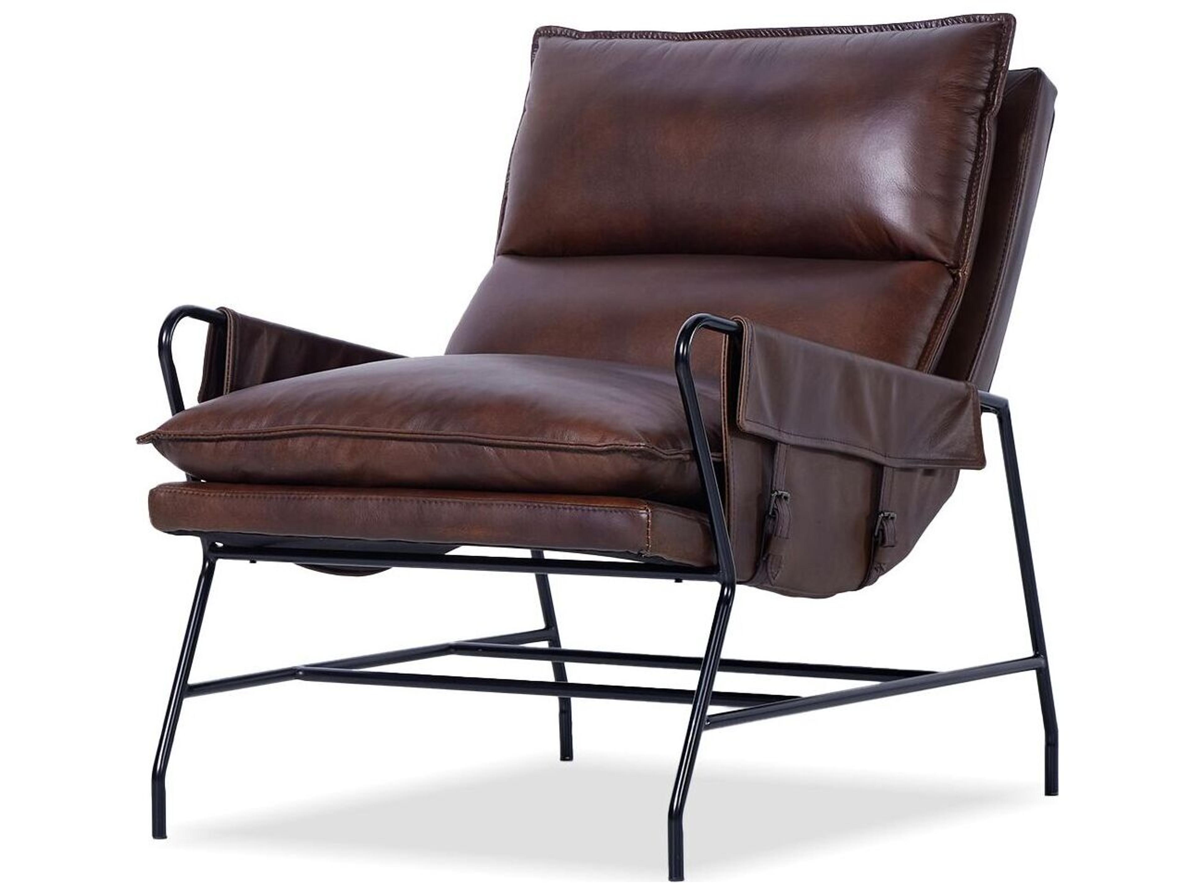 Meier Brown Leather Accent Chair